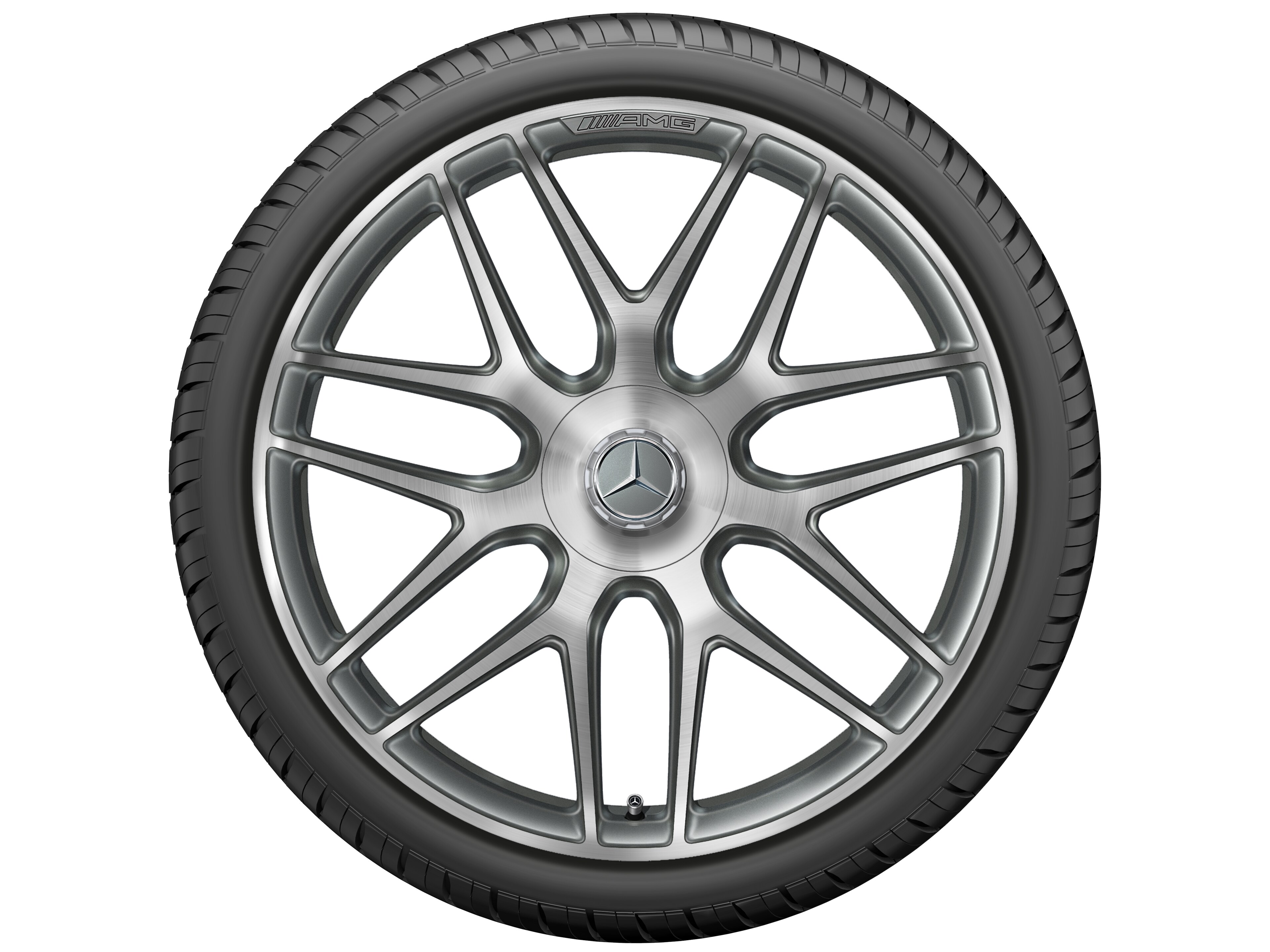 AMG Schmiederad im Kreuzspeichen-Design, 55,9 cm (