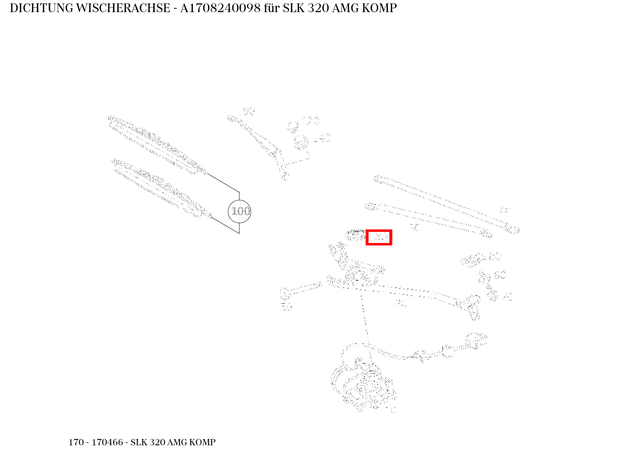 ABDICHTUNG WISCHERACHSE SLK 320 AMG KOMP 170 ABDICHTUNG WISCHERACHSE SLK 320 AMG KOMP 170