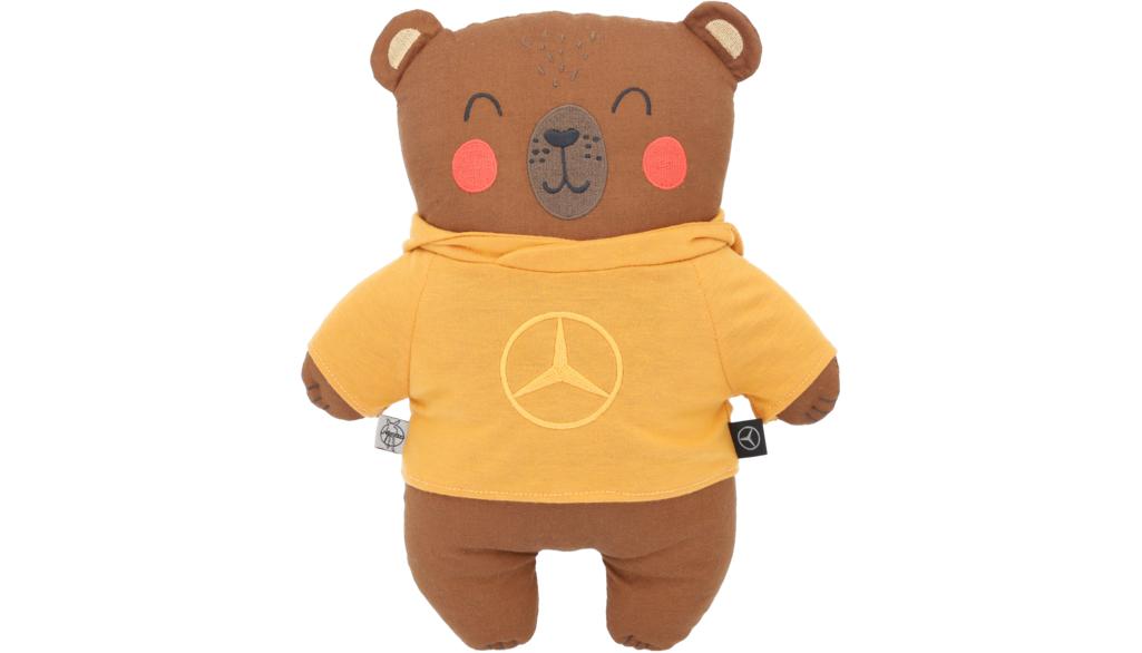 Kuschelbär orange, Baumwolle / Leinen