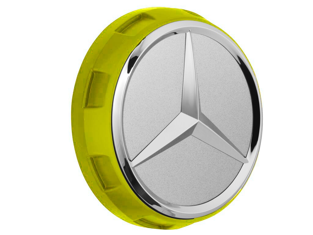 Mercedes-Benz - AMG Radnabenabdeckung, im Zentralverschlussdesign gelb