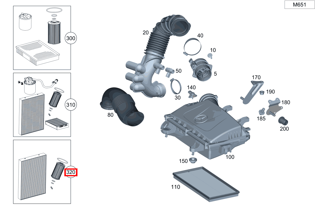 FILTERPAKET Vito Kastenwagen 116 BlueTEC K 201 FILTERPAKET Vito Kastenwagen 116 BlueTEC K 201
