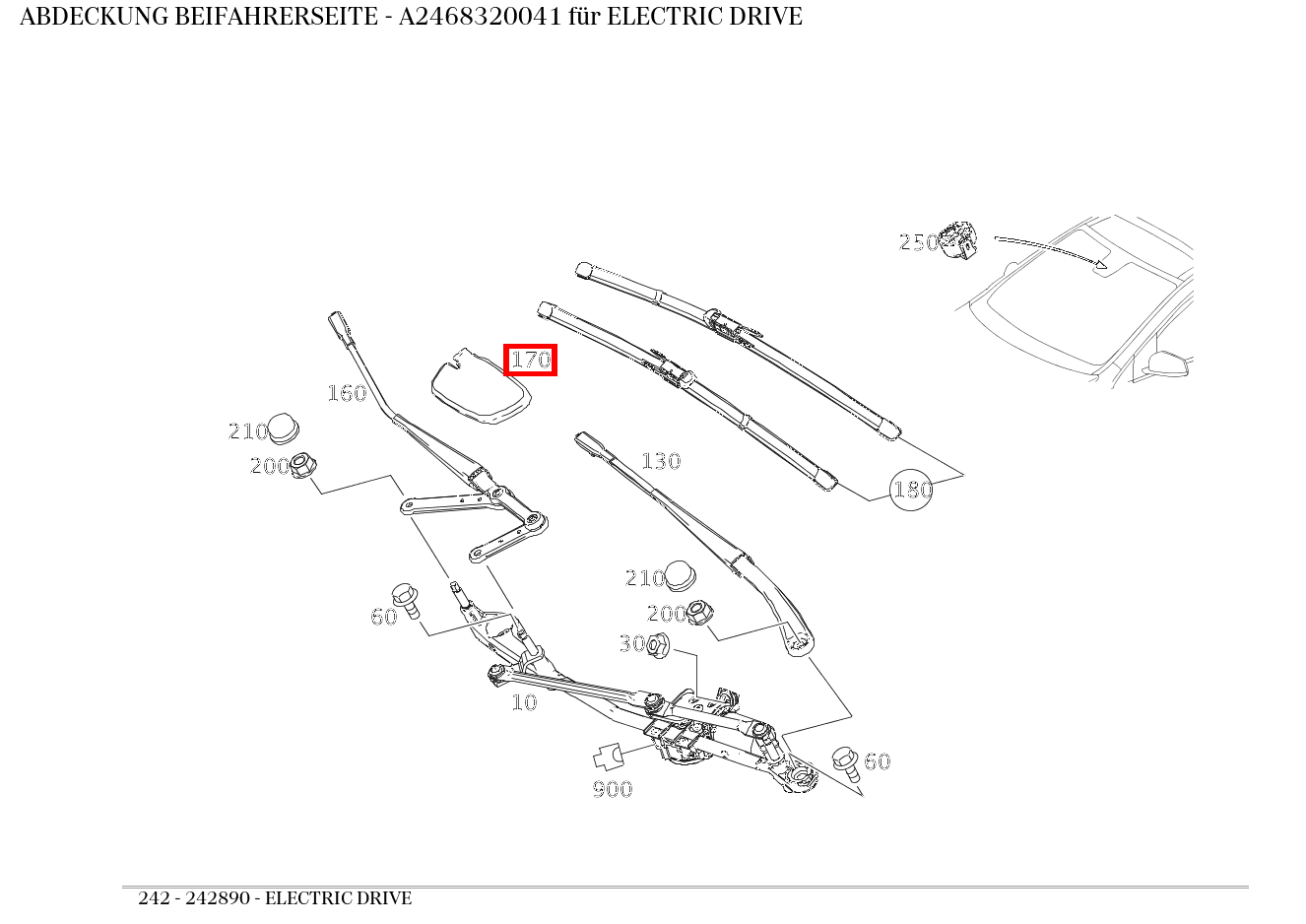 Abdeckung BEIFAHRERSEITE ELECTRIC DRIVE 242 Abdeckung BEIFAHRERSEITE ELECTRIC DRIVE 242