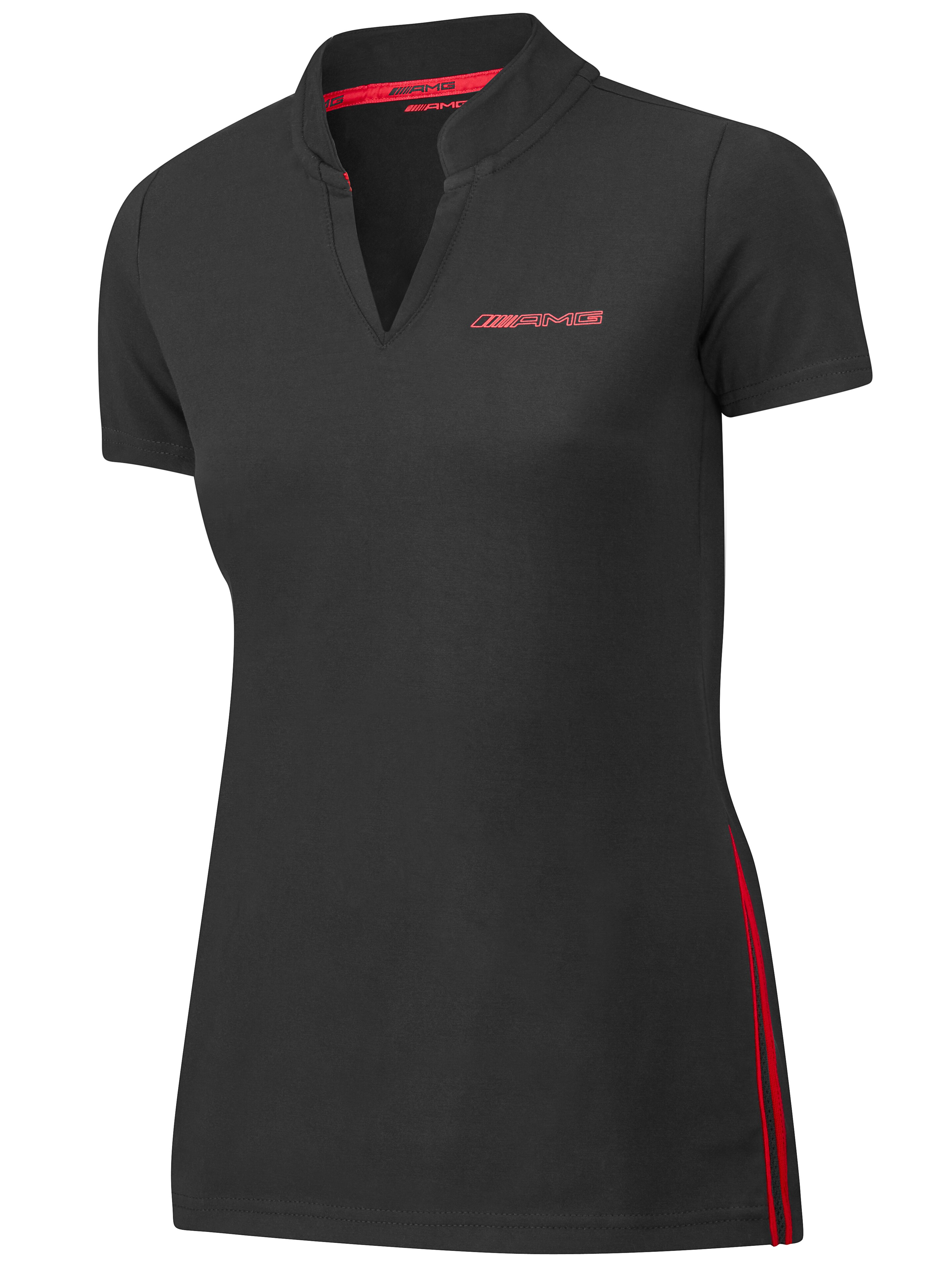 AMG Poloshirt Damen, schwarz/rot