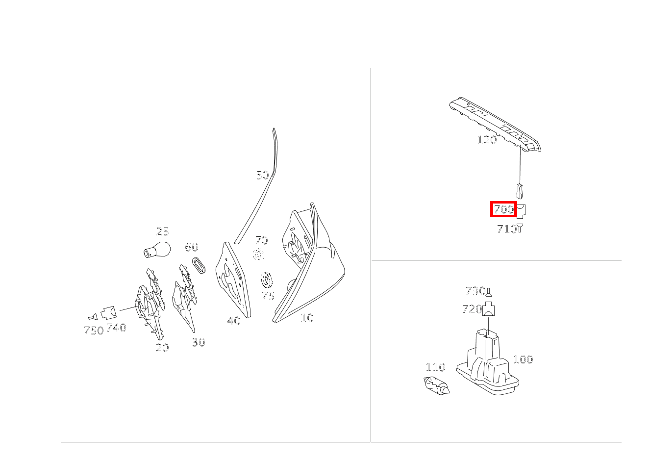 Stecker 3. Bremslicht E21; 2-PIN MQS CLS 55 AMG 219 Stecker 3. Bremslicht E21; 2-PIN MQS CLS 55 AMG 219