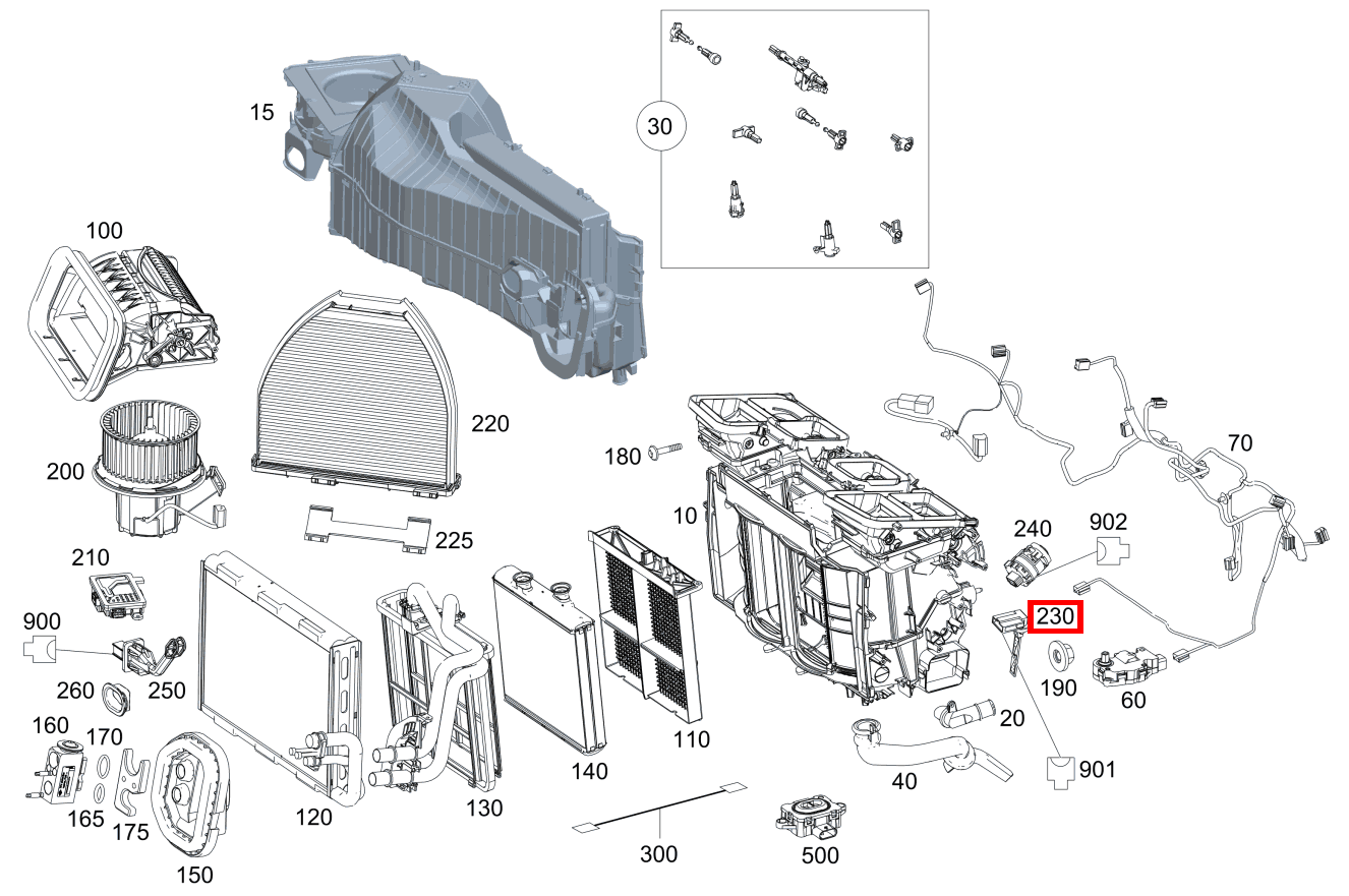 Temperatursensor Im Bereich A-Säule SL65 AMG 231 Temperatursensor Im Bereich A-Säule SL65 AMG 231