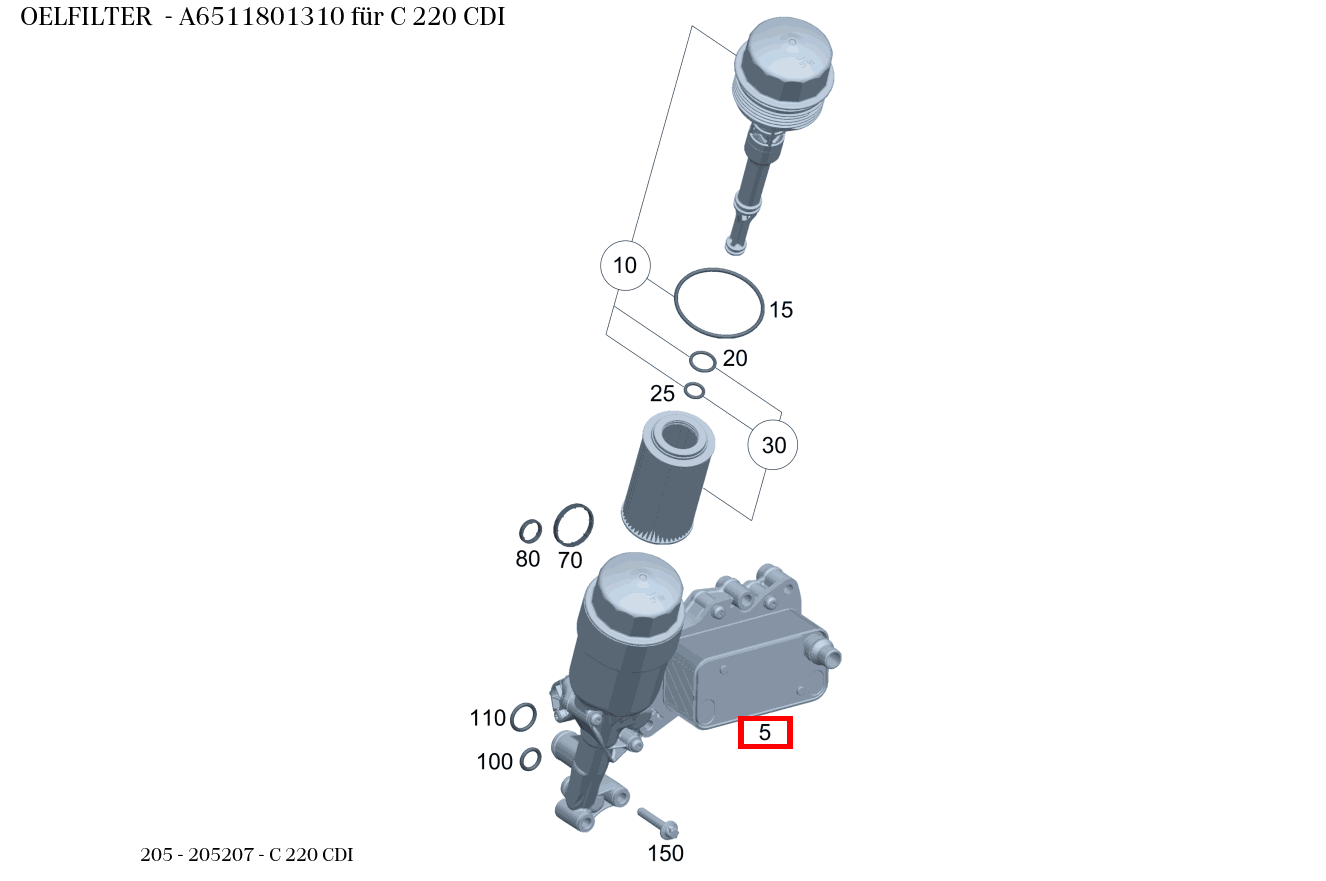 Ölfilter C 220 CDI 205