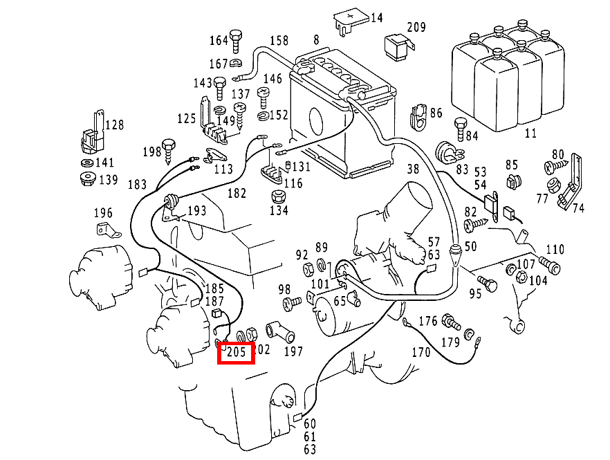Federring LEITUNG AN GENERATOR B 180 247
