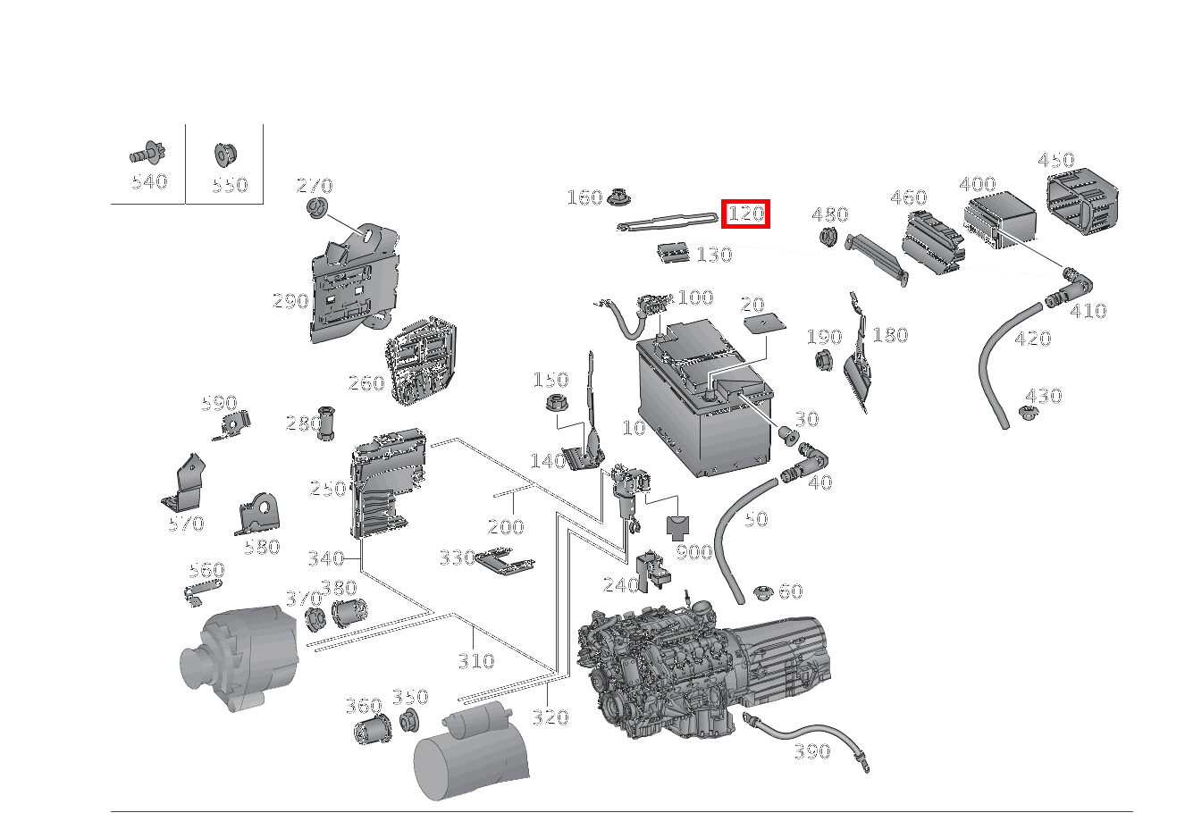 Bügel BEFESTIGUNG BATTERIE SLK55 AMG 172