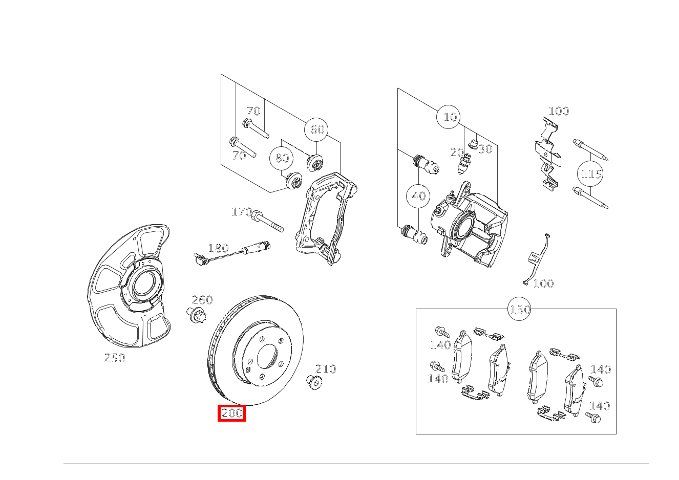 Bremsscheibe belüftet Vorne Rechts E 220 T-Modell BlueTec 212