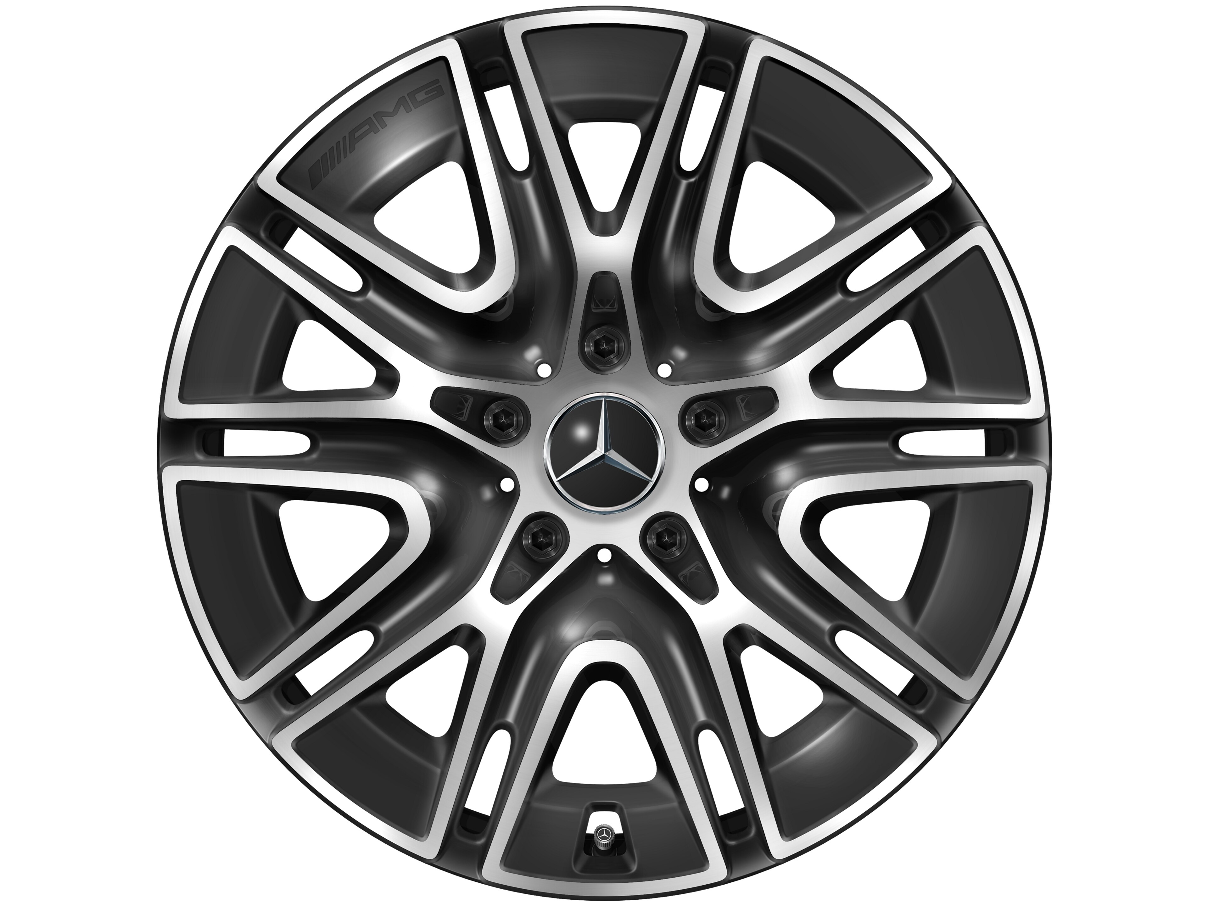Original AMG 20 Zoll Ganzjahr-Komplettrad AMG 10-Speichen-Rad schwarz glanzgedreht, 275/50 R20 113H General Grabber AT3 MO1A