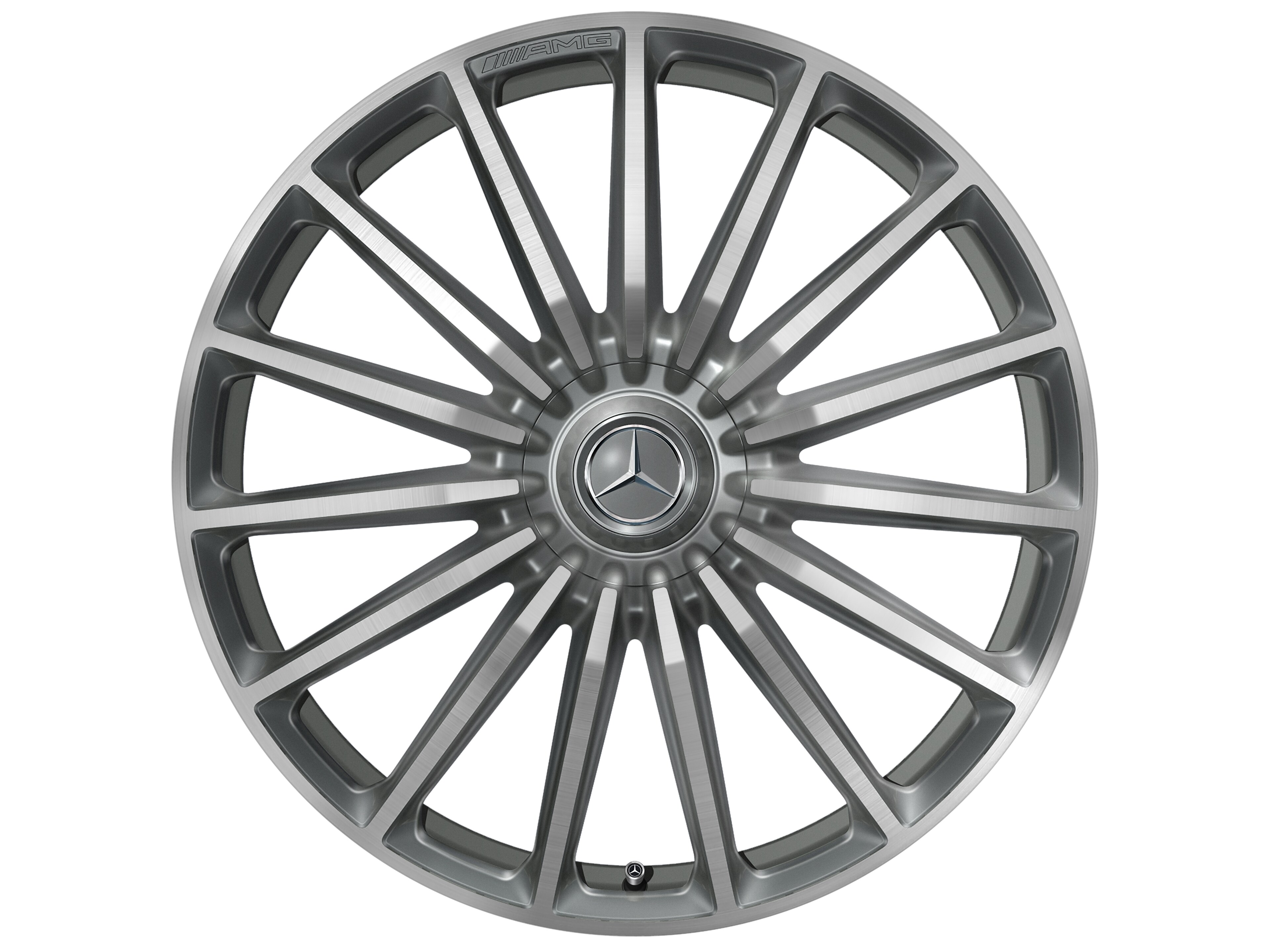 AMG Vielspeichen-Rad, 22 Zoll, 10 J x 22 ET 45, titangrau, glanzgedreht