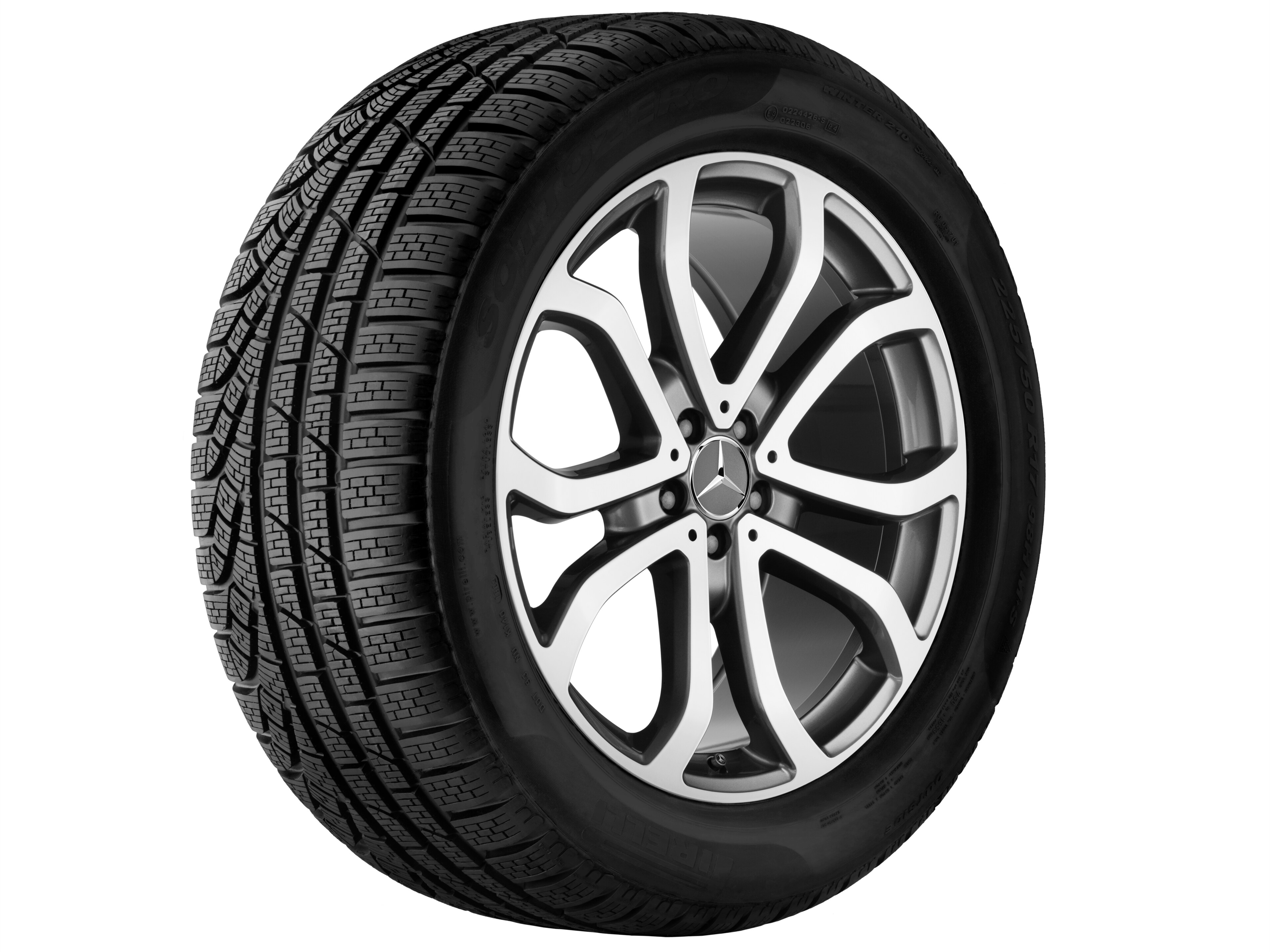 5-Doppelspeichen-Rad, 53,3 cm (21 Zoll), glan