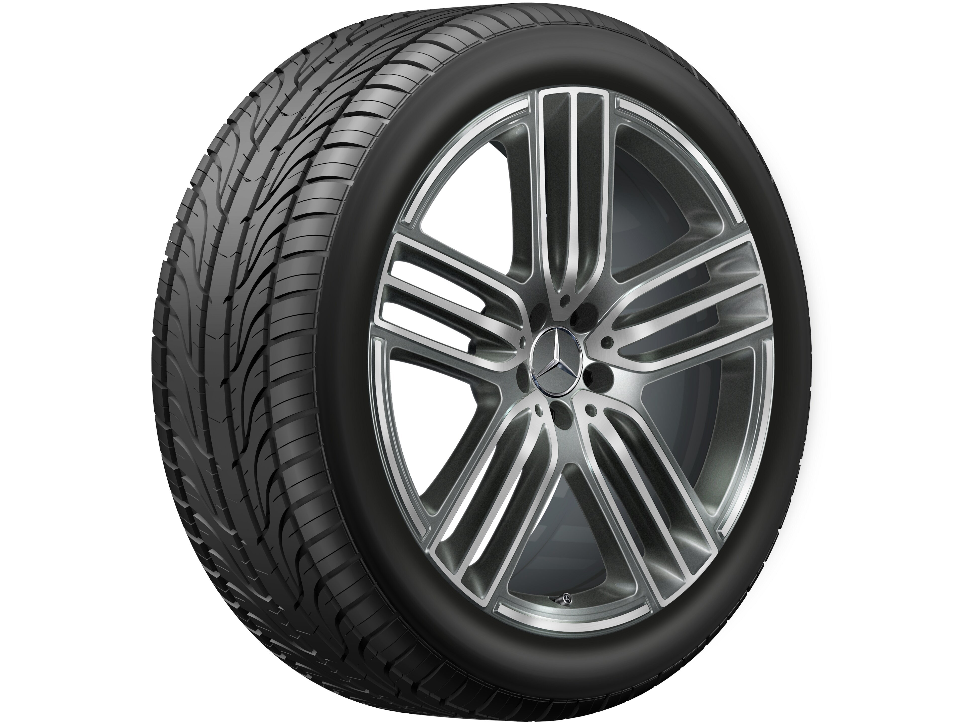 Mercedes-Benz - 5-Tripel-Speichen-Rad, 53,3 cm (21 Zoll), gla 5-Tripel-Speichen-Rad, 53,3 cm (21 Zoll), gla