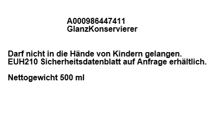 Mercedes-Benz - Glanzkonservierer