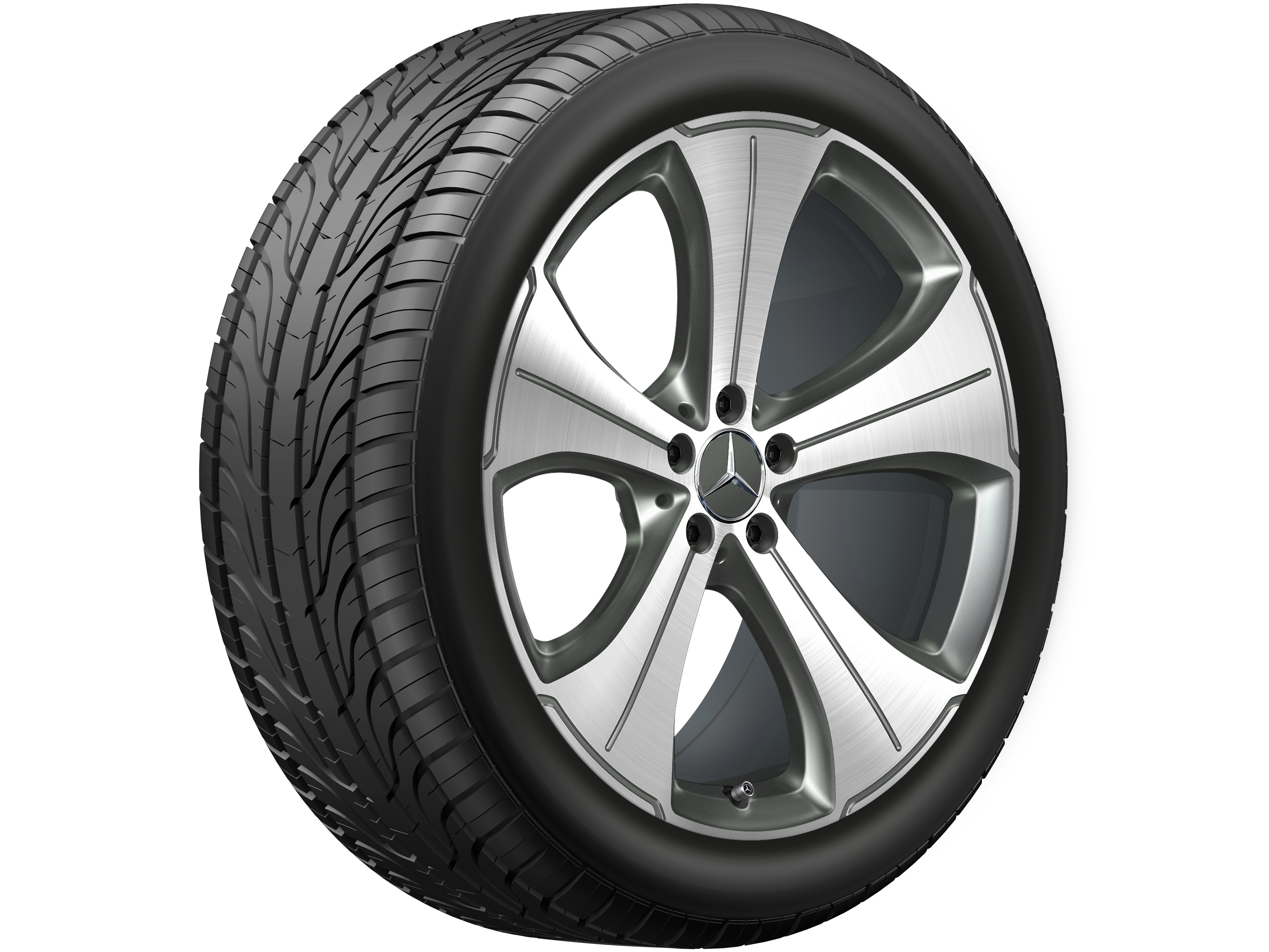 Mercedes-Benz - 5-Speichen-Rad, 53,3 cm (21 Zoll), glanzgedre 5-Speichen-Rad, 53,3 cm (21 Zoll), glanzgedre