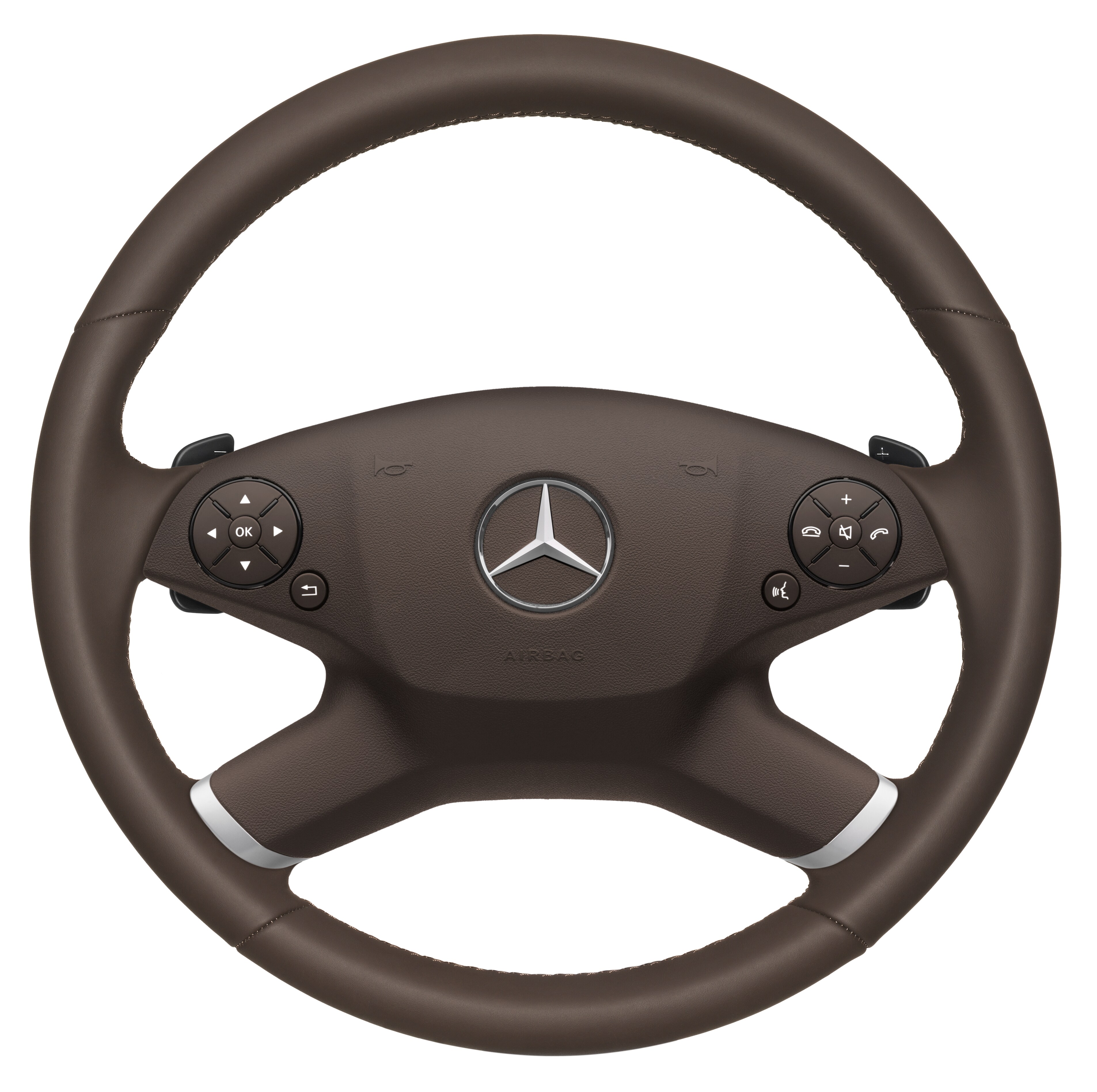 Mercedes-Benz - Lederlenkrad, mandelbeige, heizbar, mit ALDW Lederlenkrad, mandelbeige, heizbar, mit ALDW