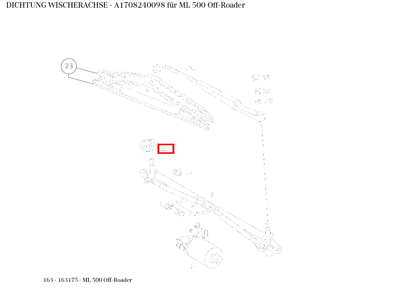 ABDICHTUNG WISCHERACHSE ML 500 Off-Roader 163