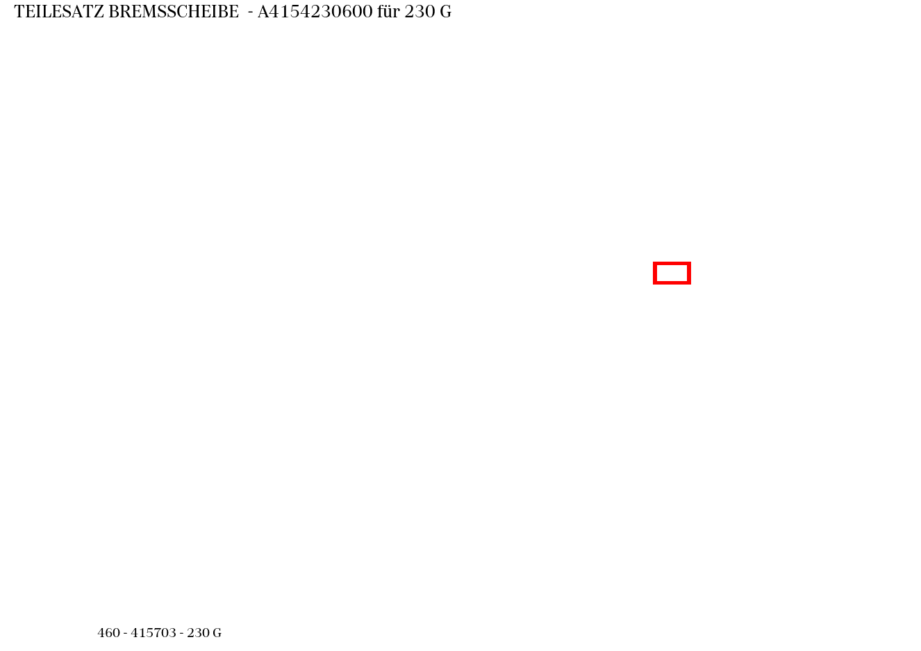 Teilesatz Bremsscheibe 230 G 460