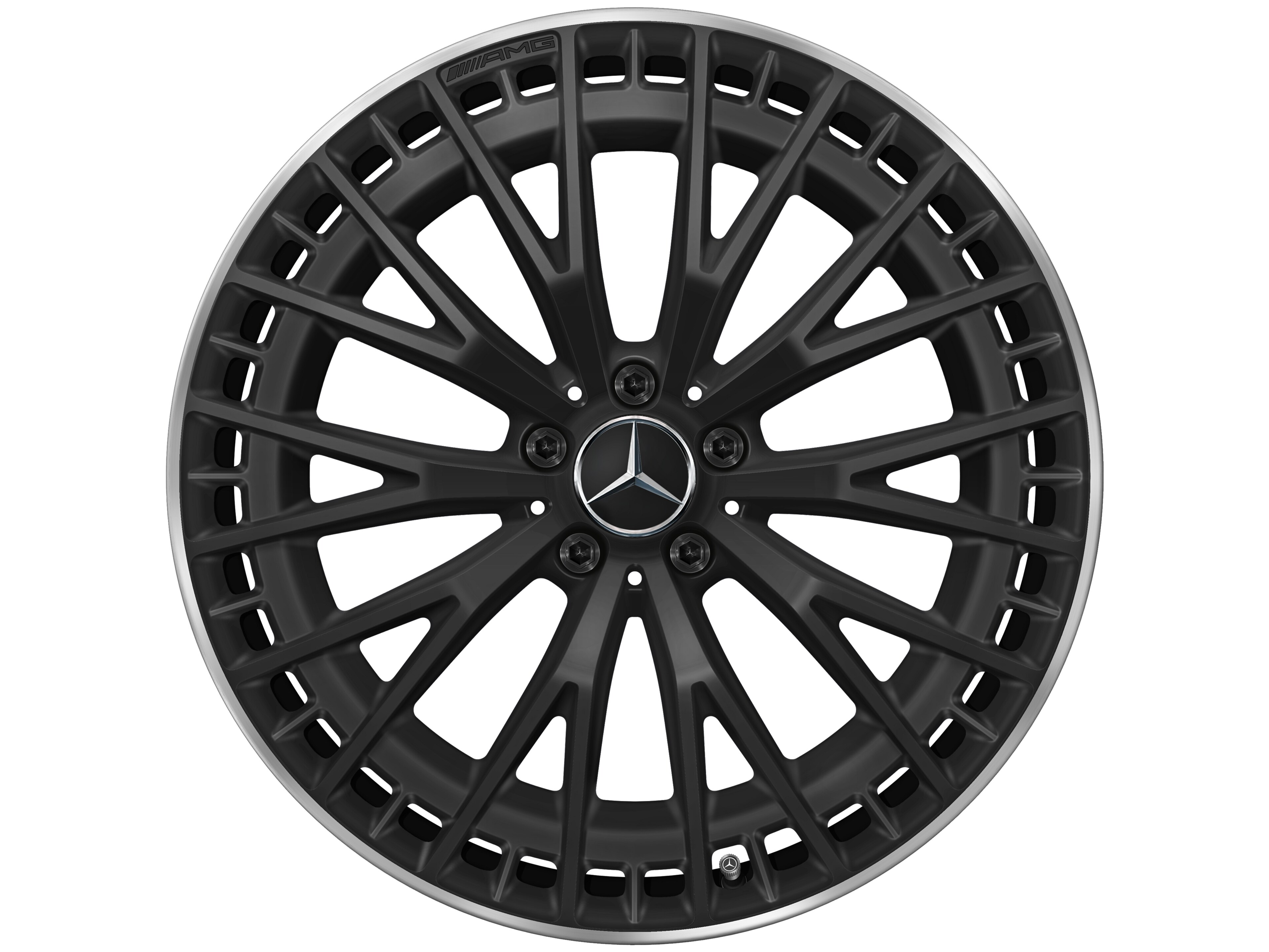AMG Vielspeichen-Rad, 21 Zoll, 10 J x 21 ET 24, schwarz matt