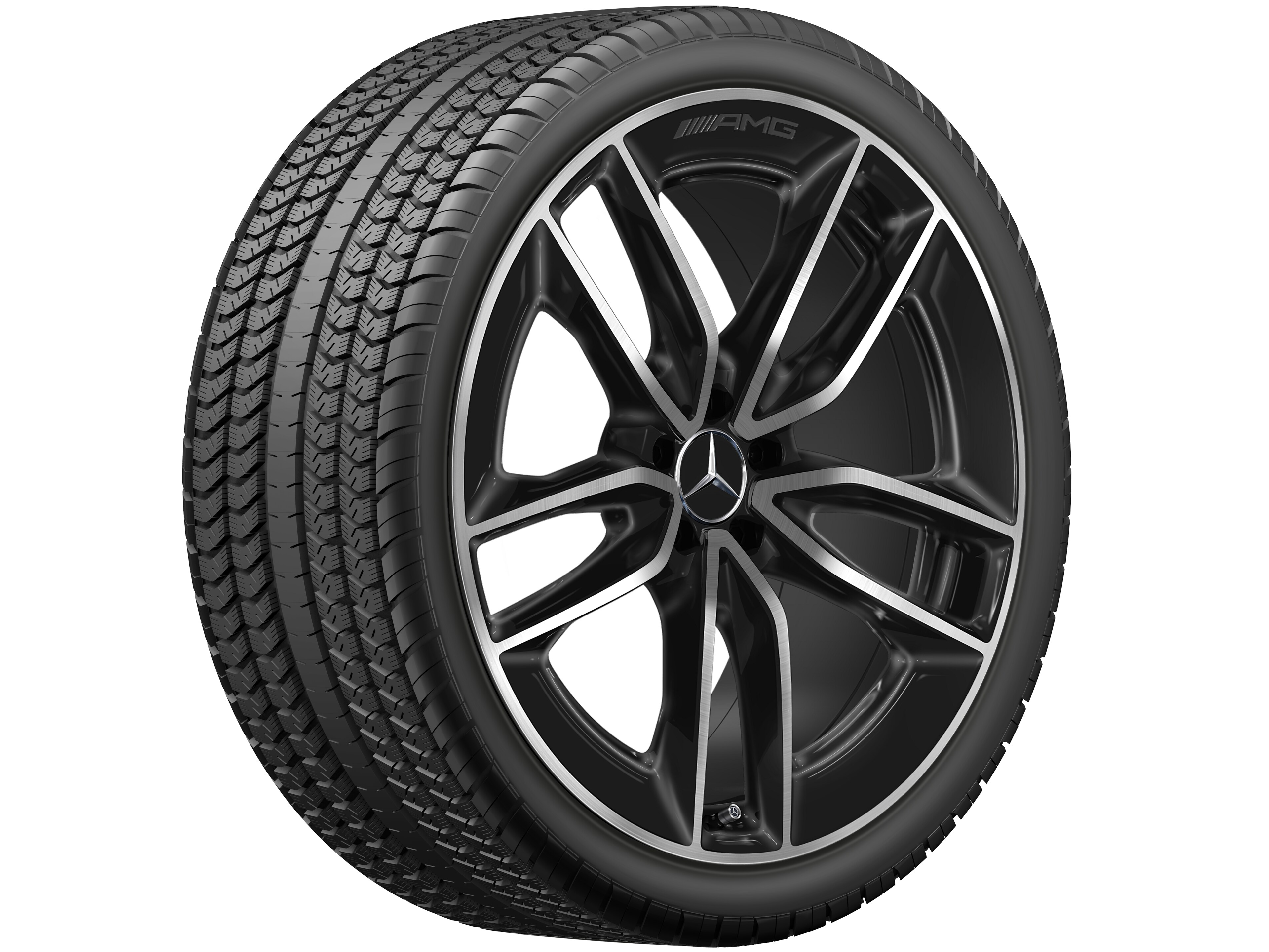 Mercedes-Benz - AMG 5-Doppelspeichen-Rad, 55,9 cm (22 Zoll), glanz AMG 5-Doppelspeichen-Rad, 55,9 cm (22 Zoll), glanz