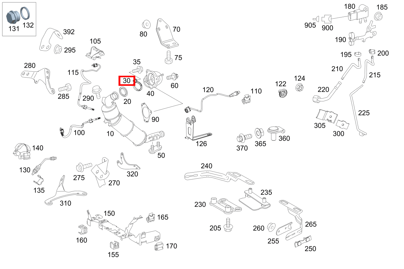 Rohrschelle Abgasanlage KATALYSATOR AN AUSPUFFROHR VORN S350BT L 221 Rohrschelle Abgasanlage KATALYSATOR AN AUSPUFFROHR VORN S350BT L 221