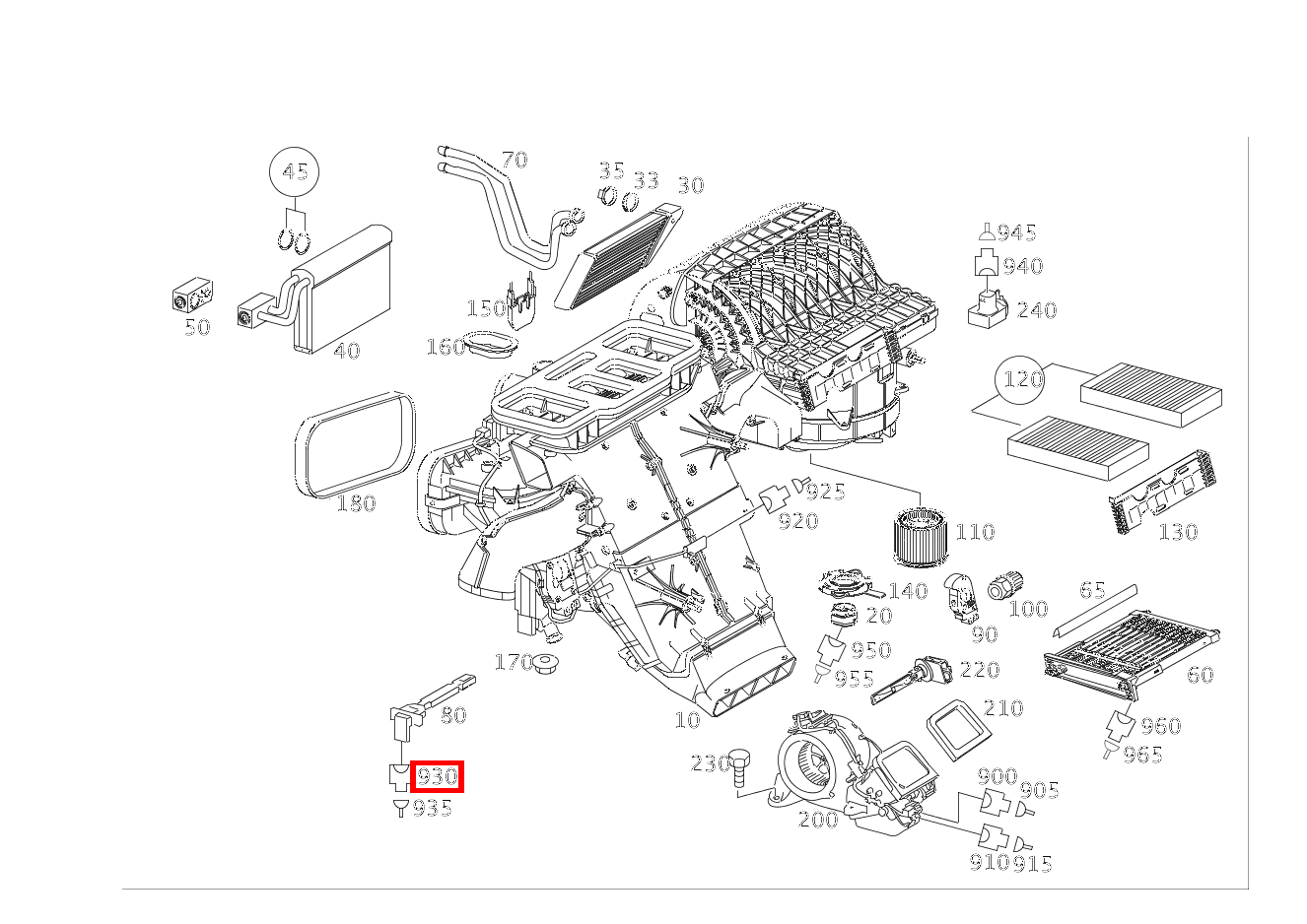Steckhülsengehäuse TEMPERATURFUEHLER VERDAMPFER B10/6; 2-PIN MQS GL 500 4MATIC Off-Roader 164
