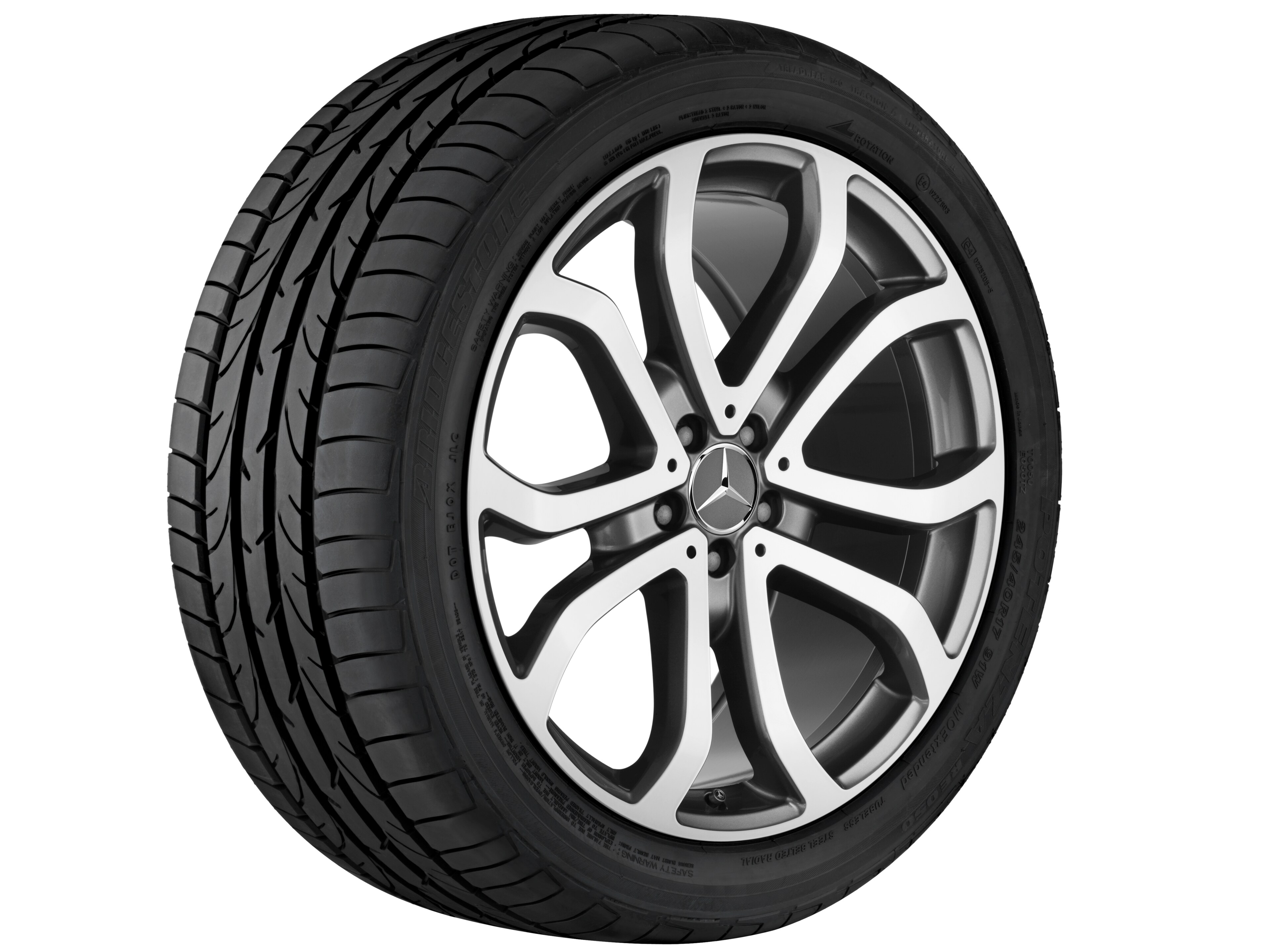 5-Doppelspeichen-Rad, 53,3 cm (21 Zoll), glan
