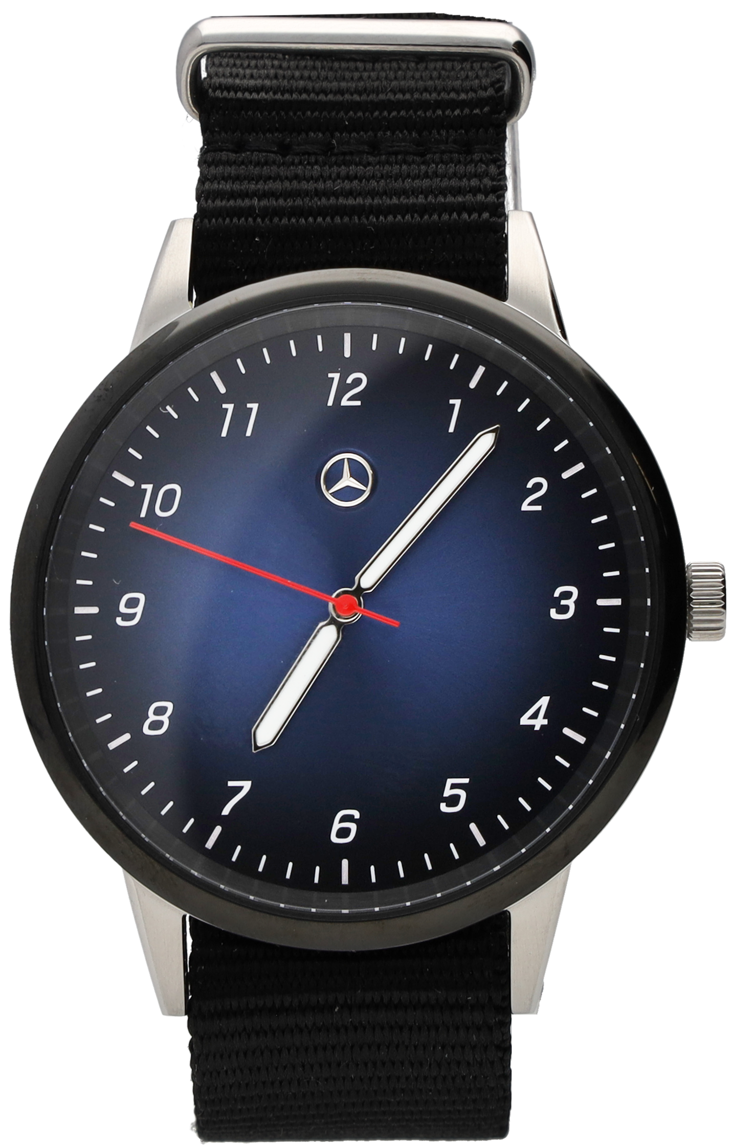 Mercedes-Benz - Armbanduhr Herren, schwarz/blau/silberfarben
