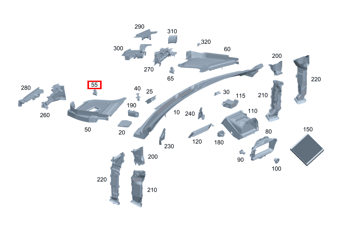 Verschluss AN ABDECKUNG LINKS Mercedes-AMG GLS 63 4MATIC+ 167 Verschluss AN ABDECKUNG LINKS Mercedes-AMG GLS 63 4MATIC+ 167