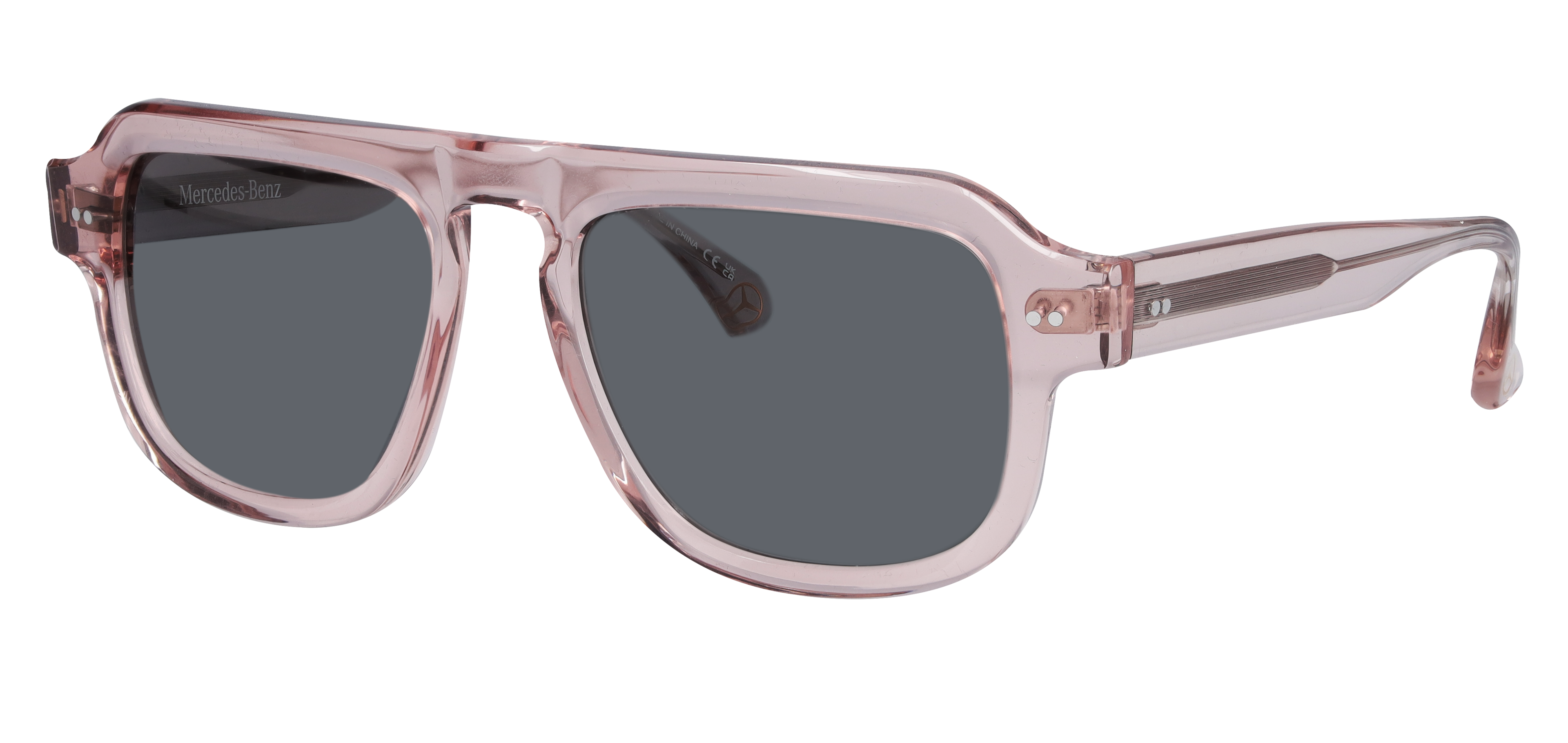 Mercedes-Benz - Sonnenbrille, Unisex, roségold / bronzefarben, Acetat, transparent