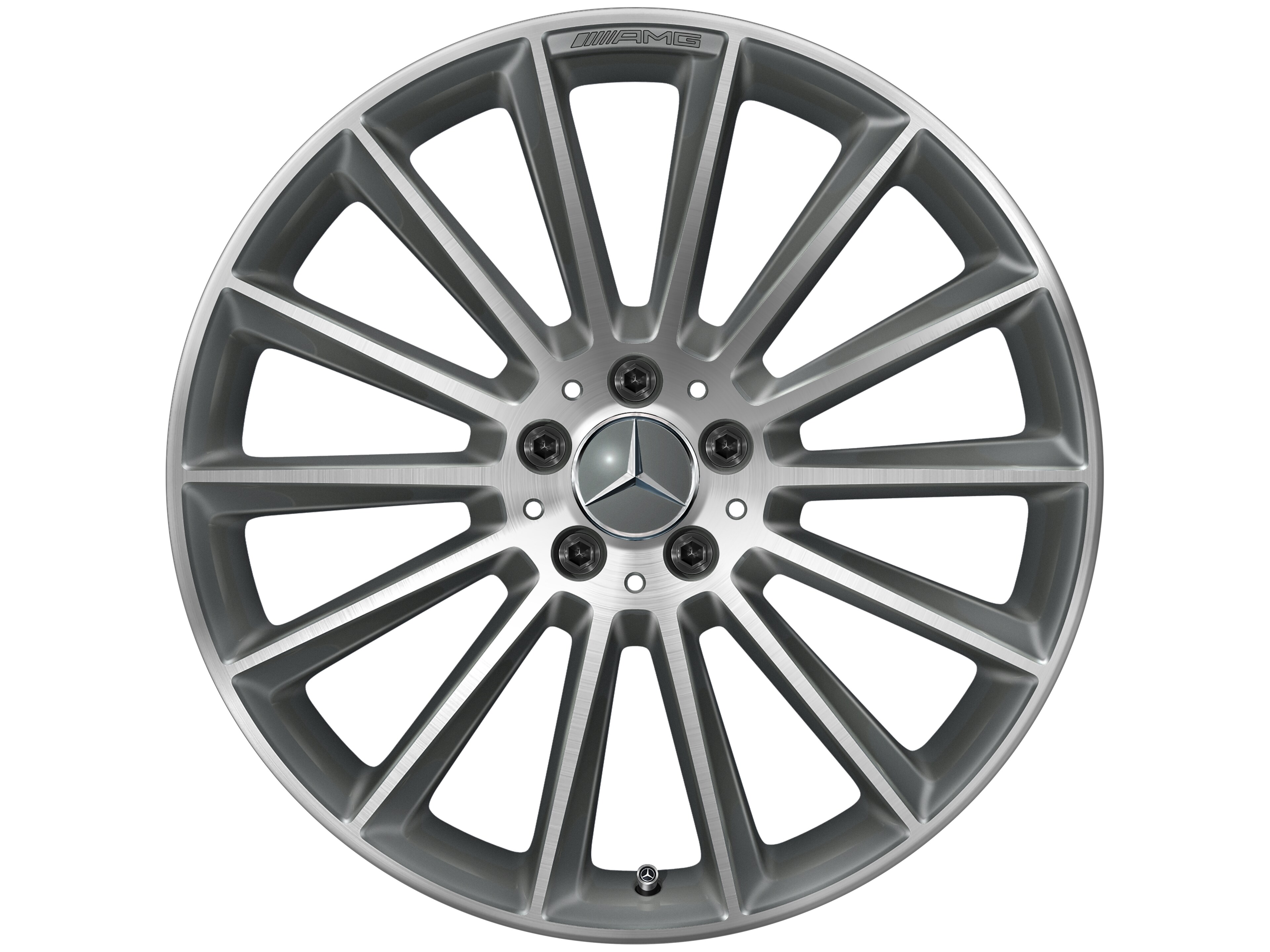 AMG Vielspeichen-Rad, 50,8 cm (20 Zoll), glanzgedreht 9 J x 20 ET 49, titangrau
