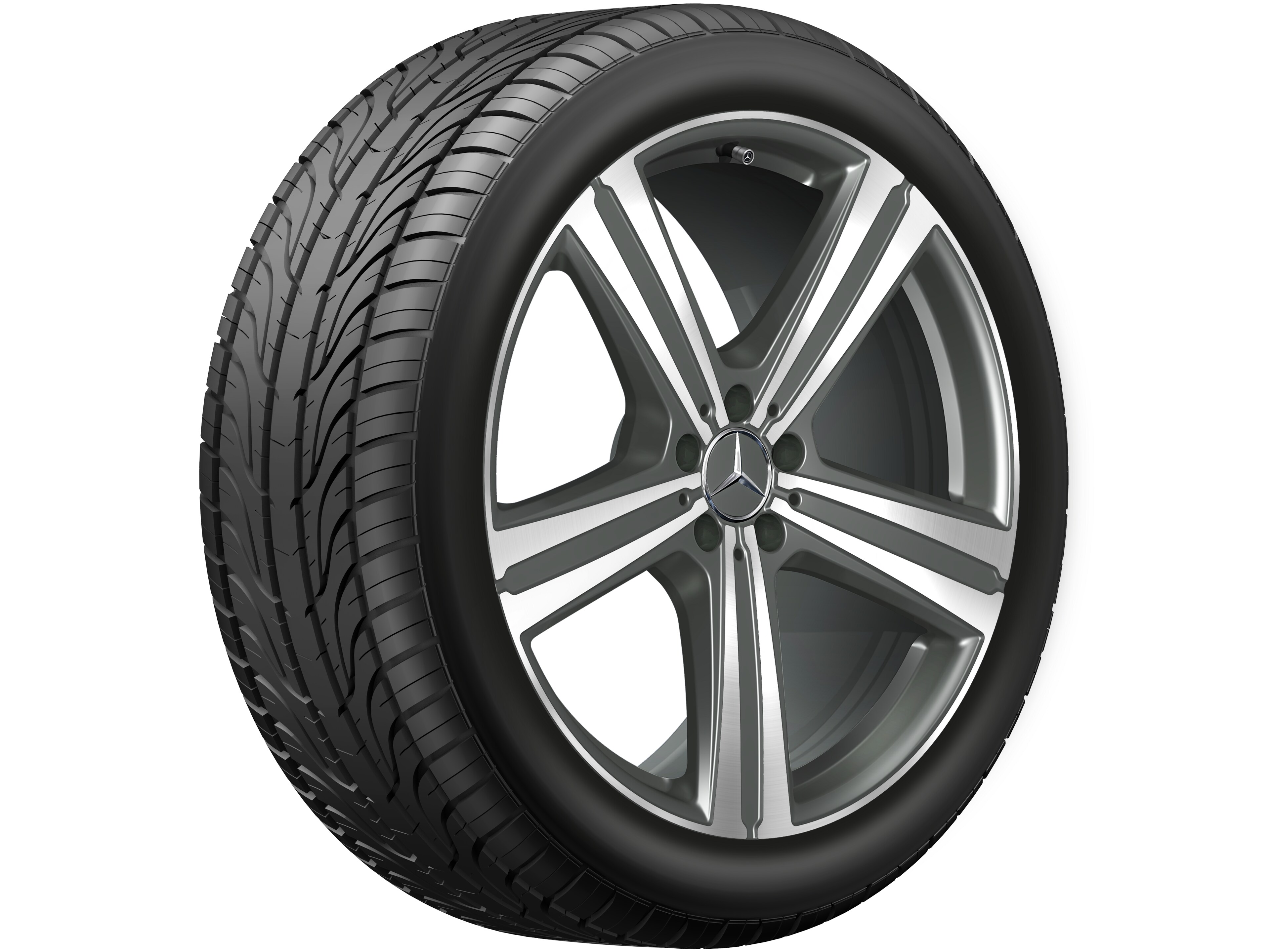 Mercedes-Benz - 5-Speichen-Rad, 53,3 cm (21 Zoll), glanzgedre 5-Speichen-Rad, 53,3 cm (21 Zoll), glanzgedre