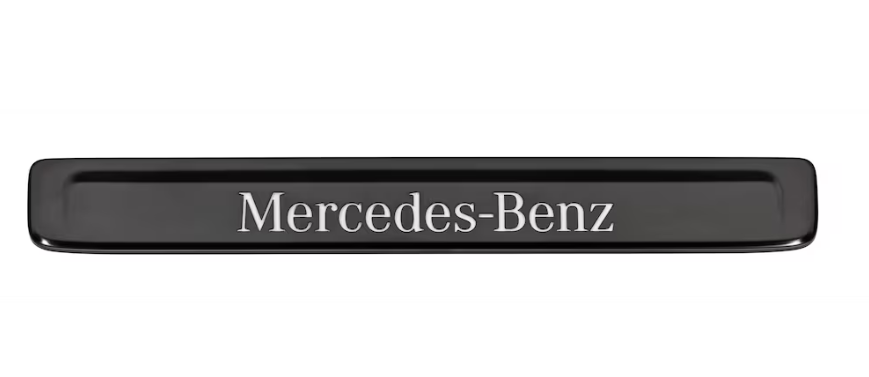 Wechselcover für beleuchtete Einstiegsleiste, vorne, 2-fach Edelstahl, schwarz / weiß