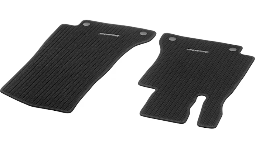 Ripsmatten CLASSIC, Fahrer-/Beifahrermatte, 2-teilig, LL, schwarz, Einfassung schwarz, C-Klasse Ripsmatten CLASSIC, Fahrer-/Beifahrermatte, 2-teilig, LL, schwarz, Einfassung schwarz, C-Klasse