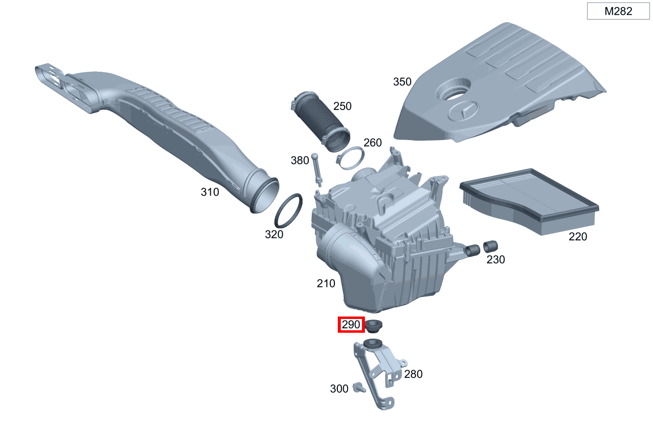 Elastomerlager Befestigung Luftfiltergehäuse GLA 200 4MATIC 247 Elastomerlager Befestigung Luftfiltergehäuse GLA 200 4MATIC 247