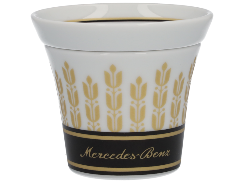 Espressotassen Set, 90 ml, 4-teilig, schwarz/weiß/goldfarben, Porzellan Espressotassen Set, 90 ml, 4-teilig, schwarz/weiß/goldfarben, Porzellan