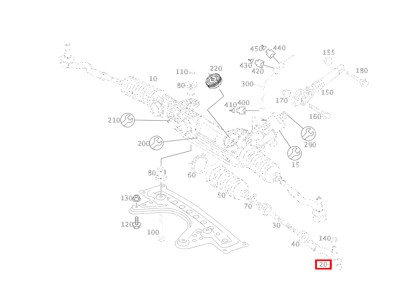 Spurstange Links außen CLS 55 AMG 219 Spurstange Links außen CLS 55 AMG 219