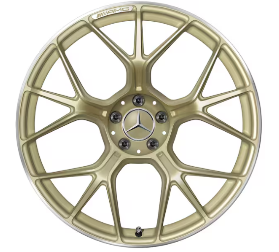 AMG Schmiederad Kreuzspeichen-Design, 21 Zoll, 10,5 J x 21 ET 42, goldfarben