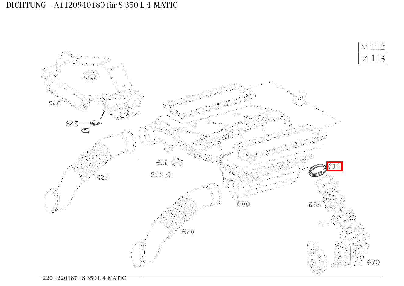 ABDICHTUNG S 350 L 4-MATIC 220
