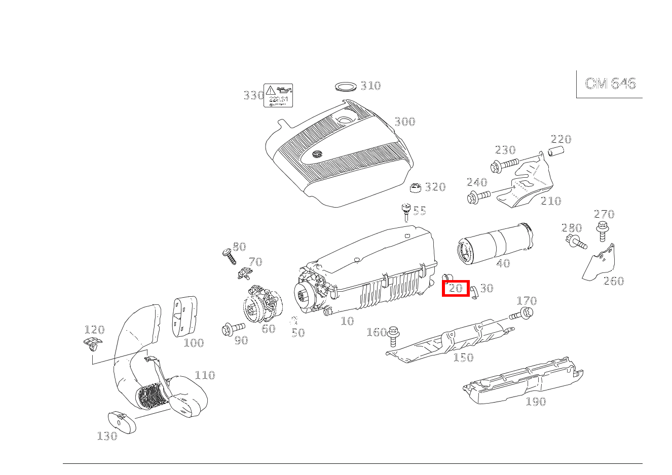 Lager AN LUFTFILTERGEHAEUSE HINTEN CLK 220 CDI Coupé 209 Lager AN LUFTFILTERGEHAEUSE HINTEN CLK 220 CDI Coupé 209