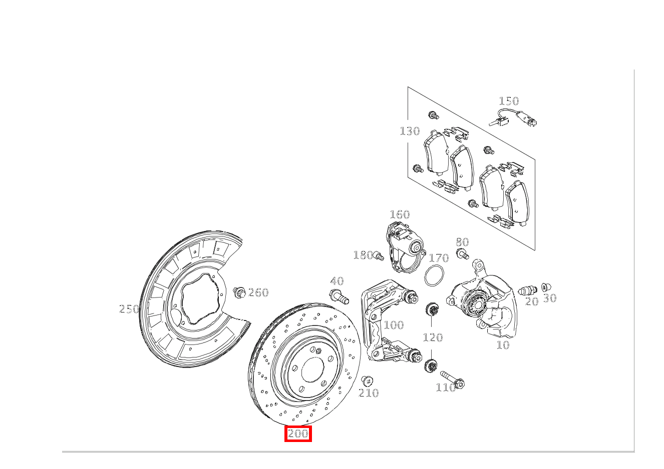 Bremsscheibe belüftet Rechts S500 L 4M 222