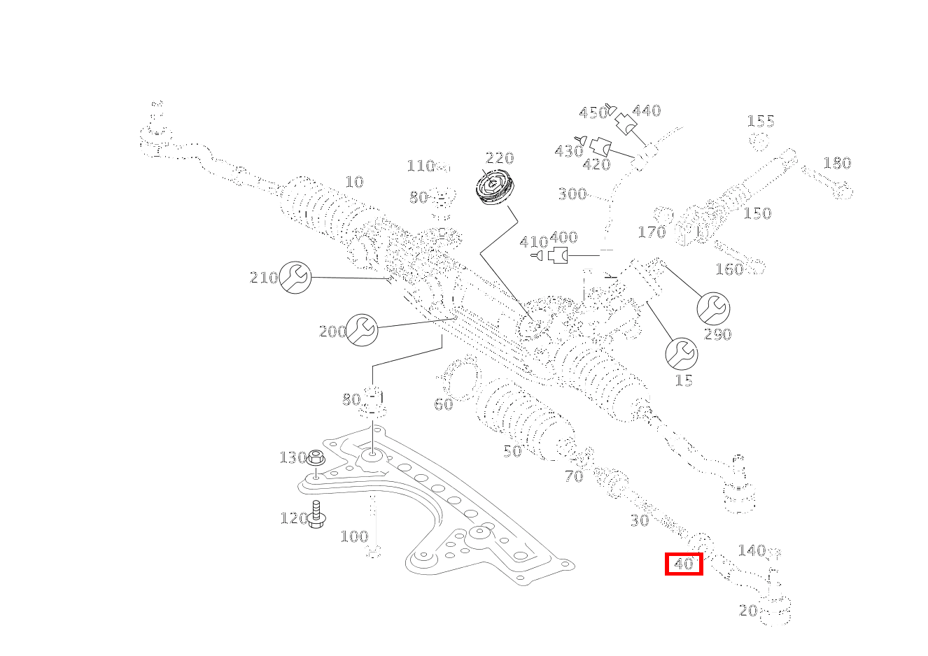 Sechskantmutter Spurstange; M14X1.5 CLS 55 AMG 219 Sechskantmutter Spurstange; M14X1.5 CLS 55 AMG 219