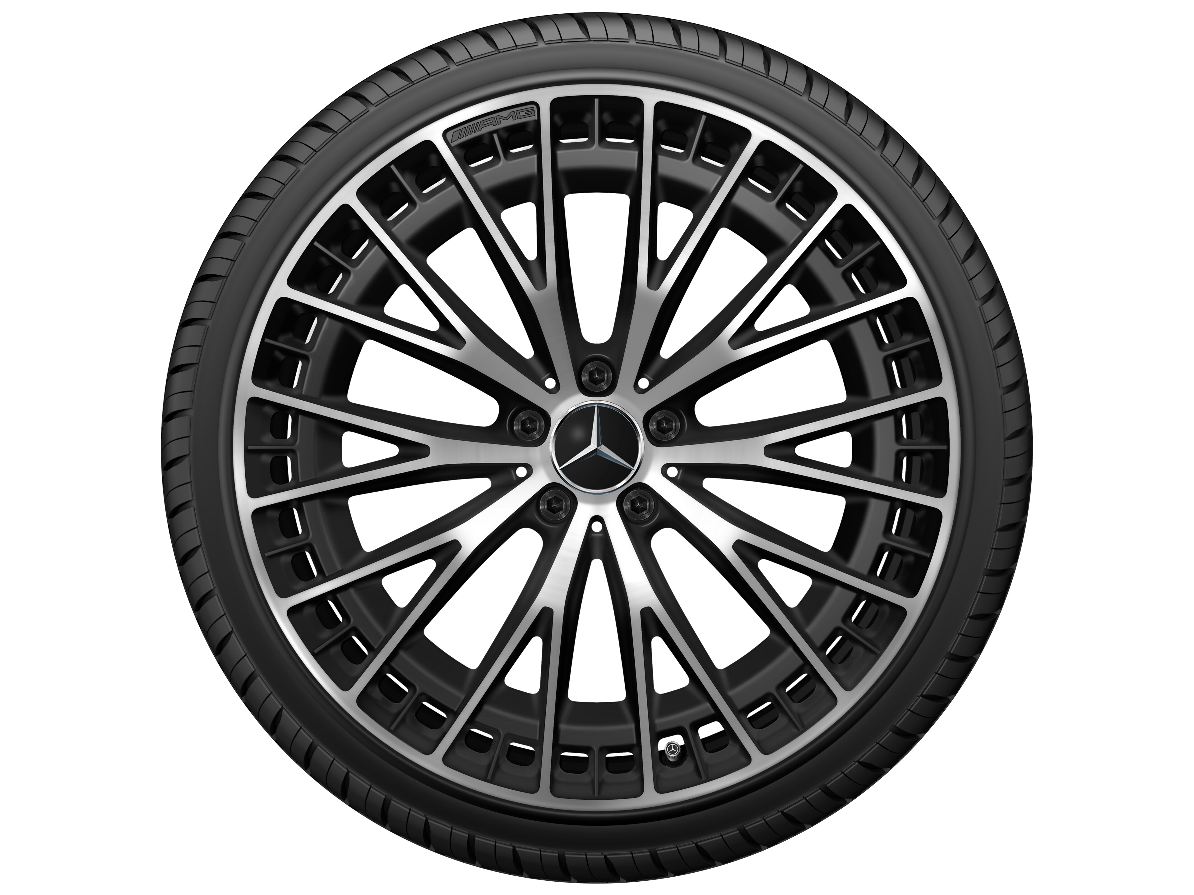 AMG Vielspeichen-Rad, 21 Zoll, 10 J x 21 ET 63, schwarz matt