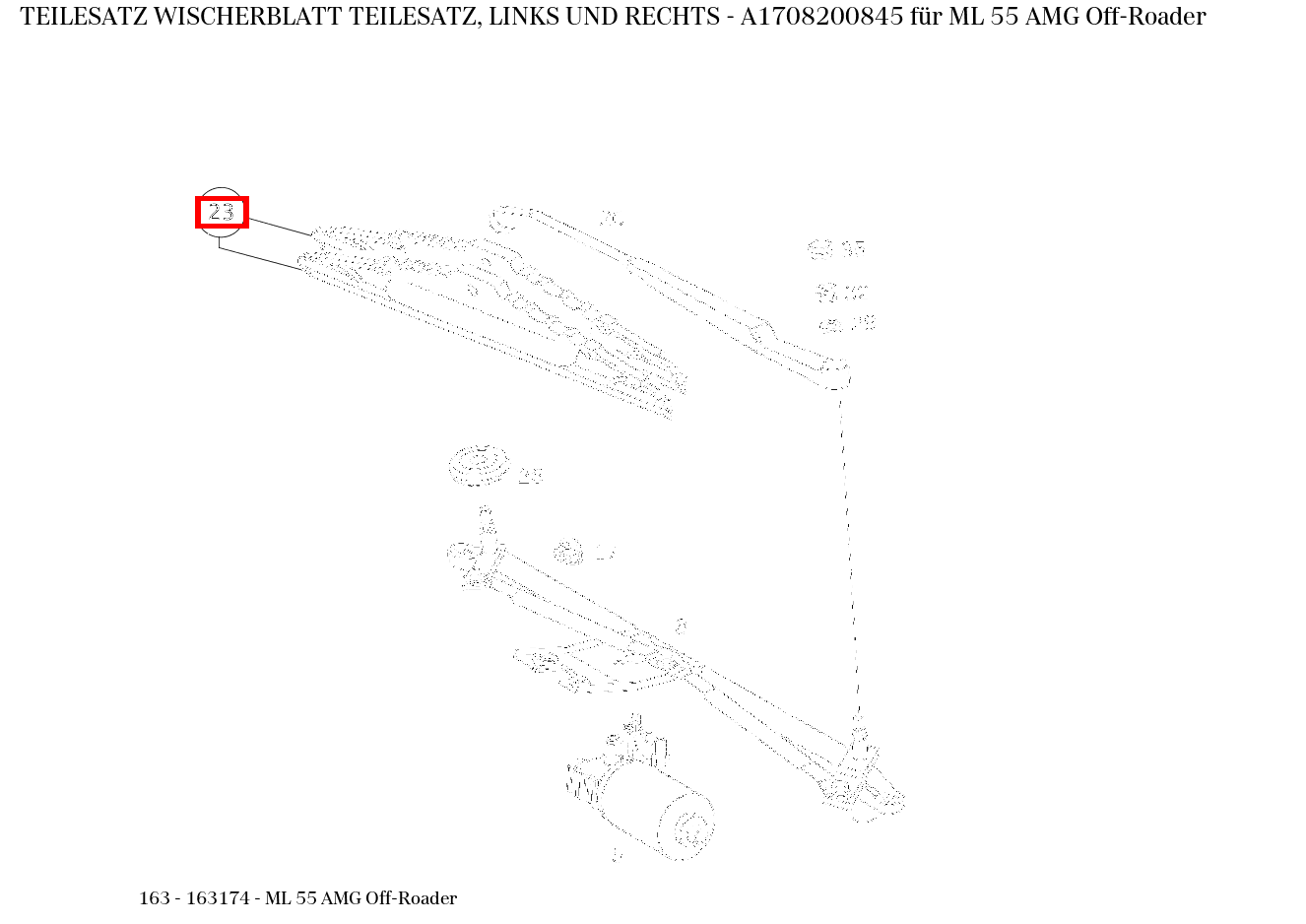 Teilesatz Wischerblatt TEILESATZ, LINKS UND RECHTS ML 55 AMG Off-Roader 163
