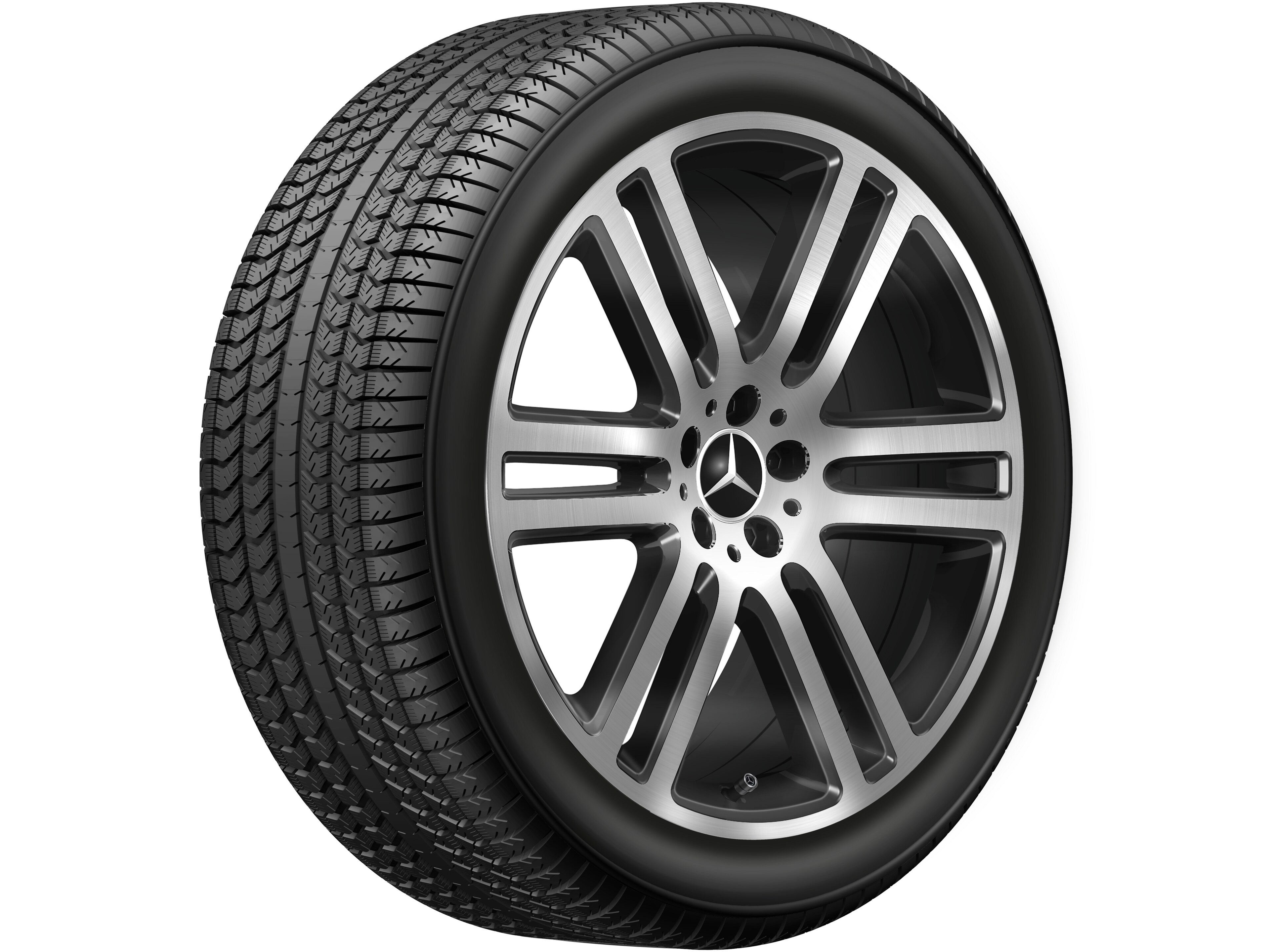 Mercedes-Benz - 6-Doppelspeichen-Rad, 21 Zoll, 10 J x 21 ET 54,6, schwarz, glanzgedreht