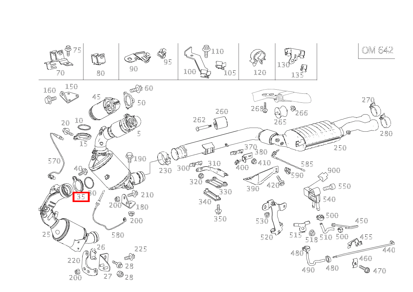 Rohrschelle Abgasanlage VORKATALYSATOR AN AUSPUFFROHR C320TCDI 4M 204 Rohrschelle Abgasanlage VORKATALYSATOR AN AUSPUFFROHR C320TCDI 4M 204