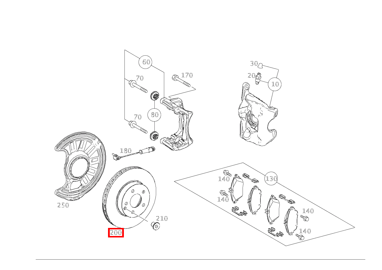 Bremsscheibe belüftet Vorn B 200 d 4MATIC Sports Tourer 246