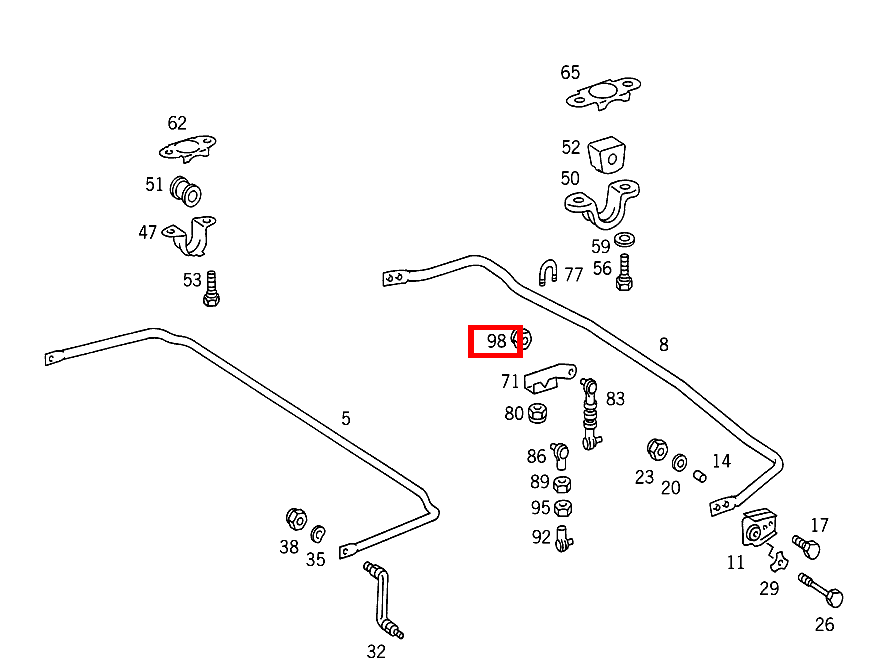 Sechskantmutter STANGE AN DREHSTAB UND HOEHENREGLER; M6 560 SEC-126 126 Sechskantmutter STANGE AN DREHSTAB UND HOEHENREGLER; M6 560 SEC-126 126