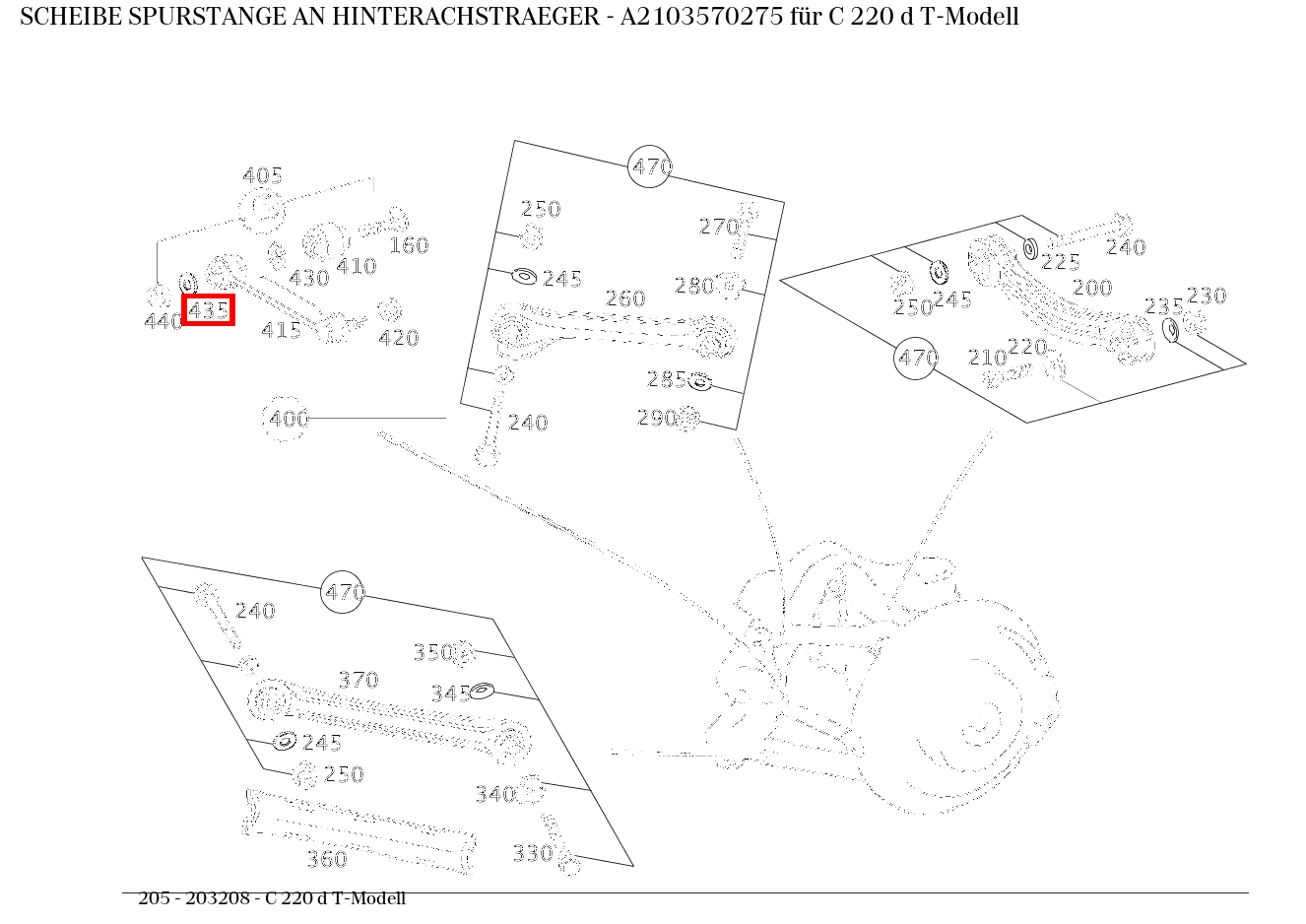 Scheibe SPURSTANGE AN HINTERACHSTRAEGER C 220 d T-Modell 205 Scheibe SPURSTANGE AN HINTERACHSTRAEGER C 220 d T-Modell 205