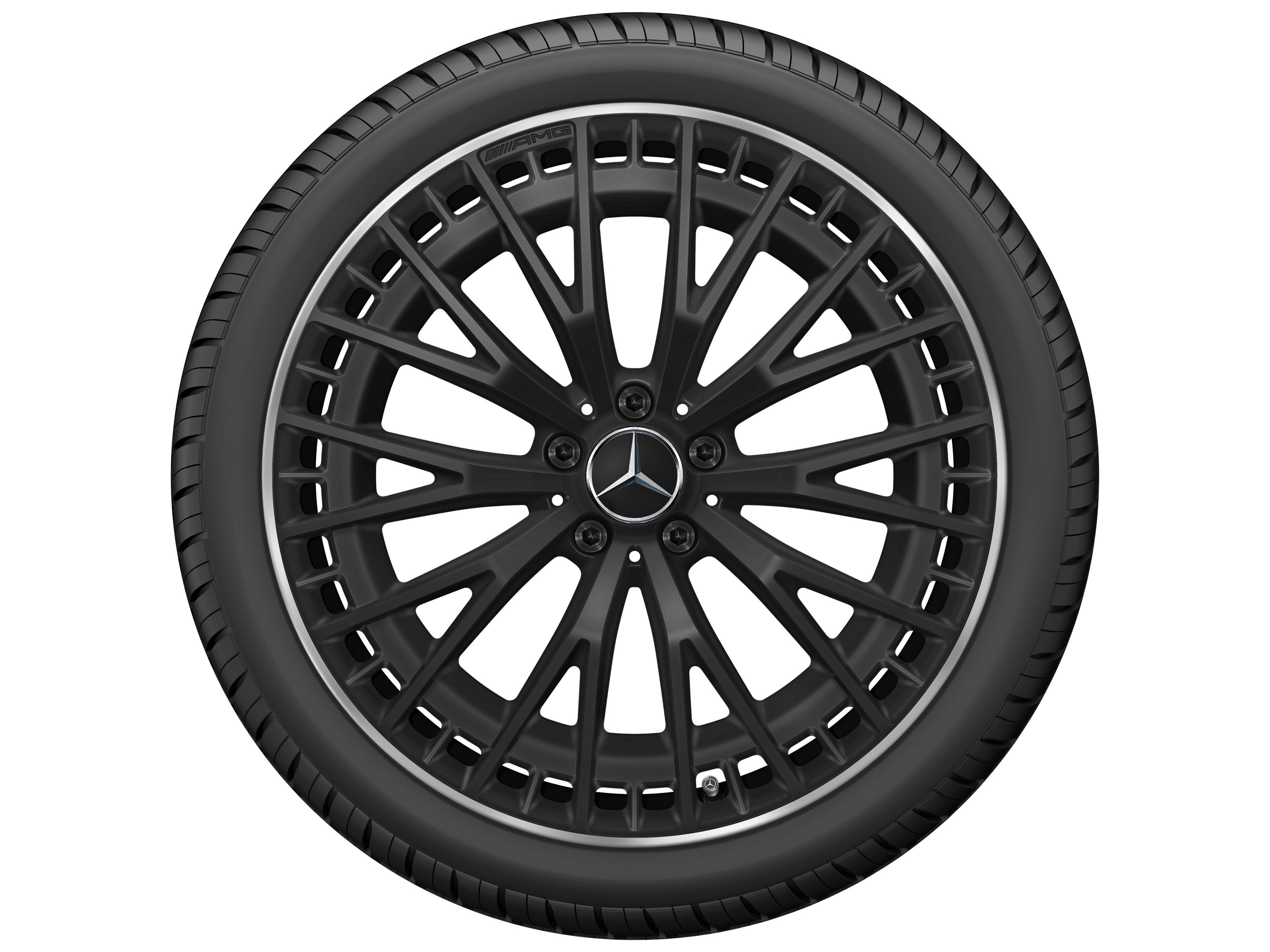 AMG Vielspeichen-Rad, 21 Zoll, 10 J x 21 ET 24, schwarz matt
